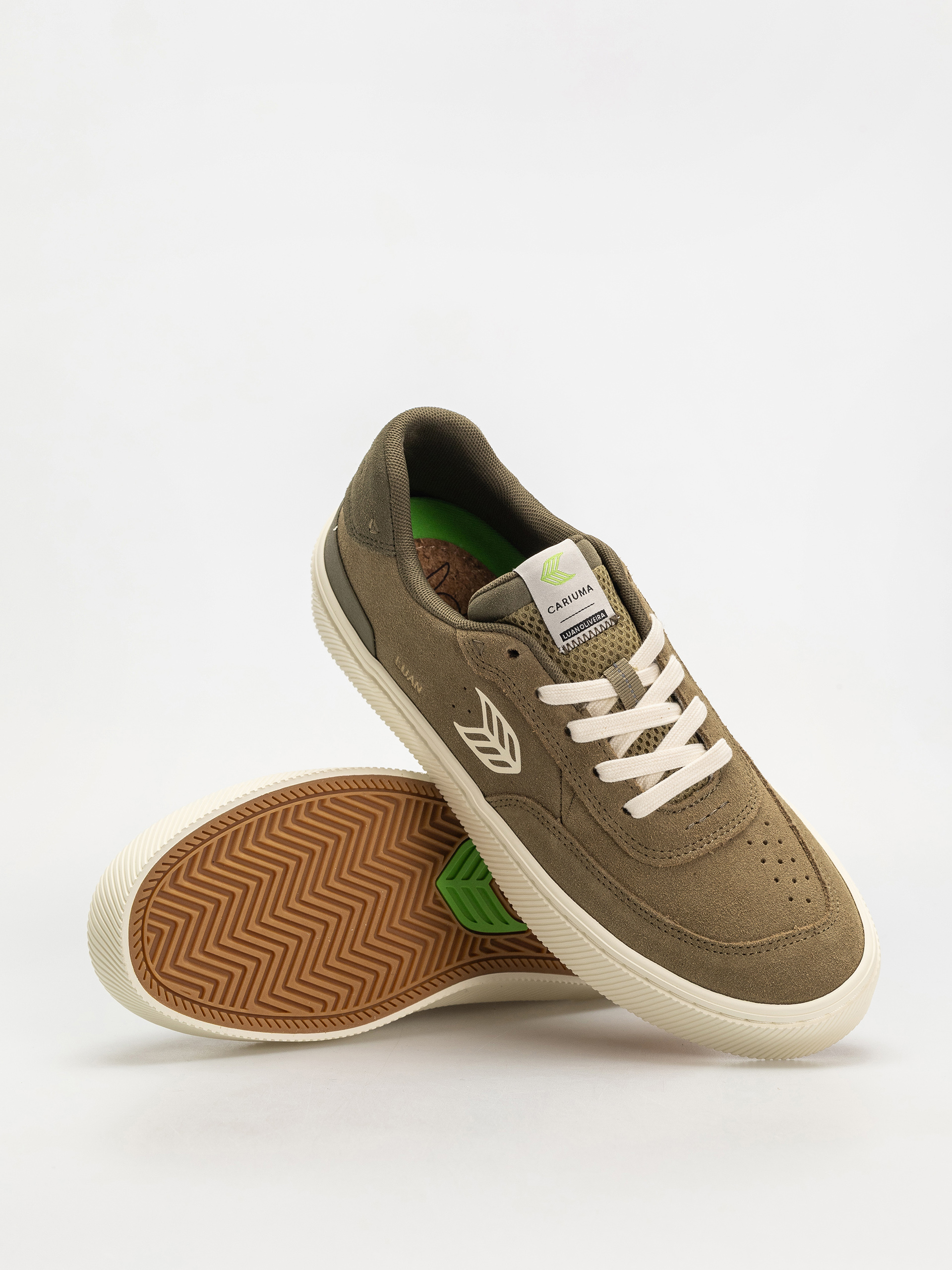 Взуття Cariuma Luan Pro (olive green suede ivory logo burnt olive)