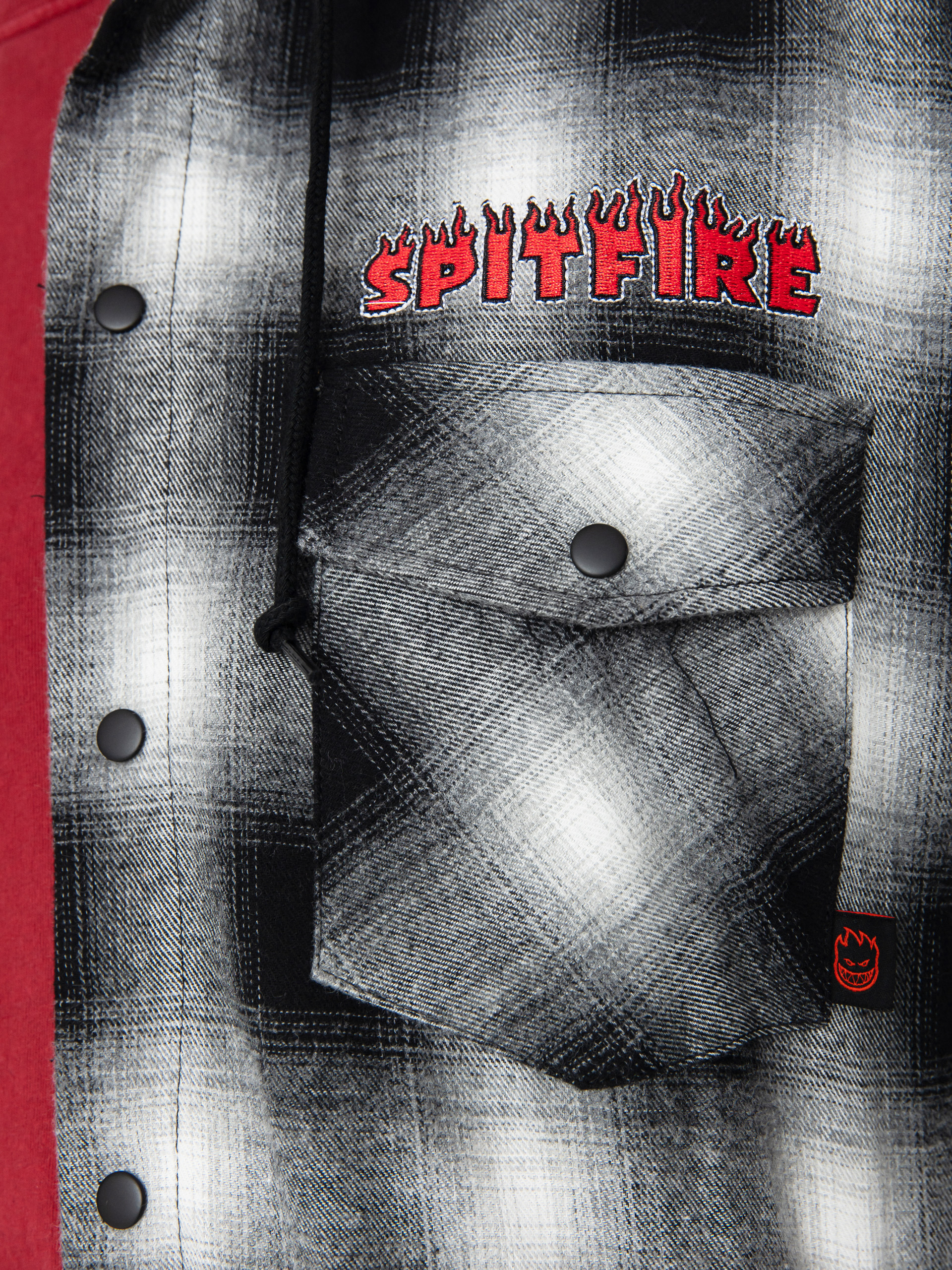 Сорочка Spitfire Demonseed Hooded Flannel (black/white/multi color embroideries)