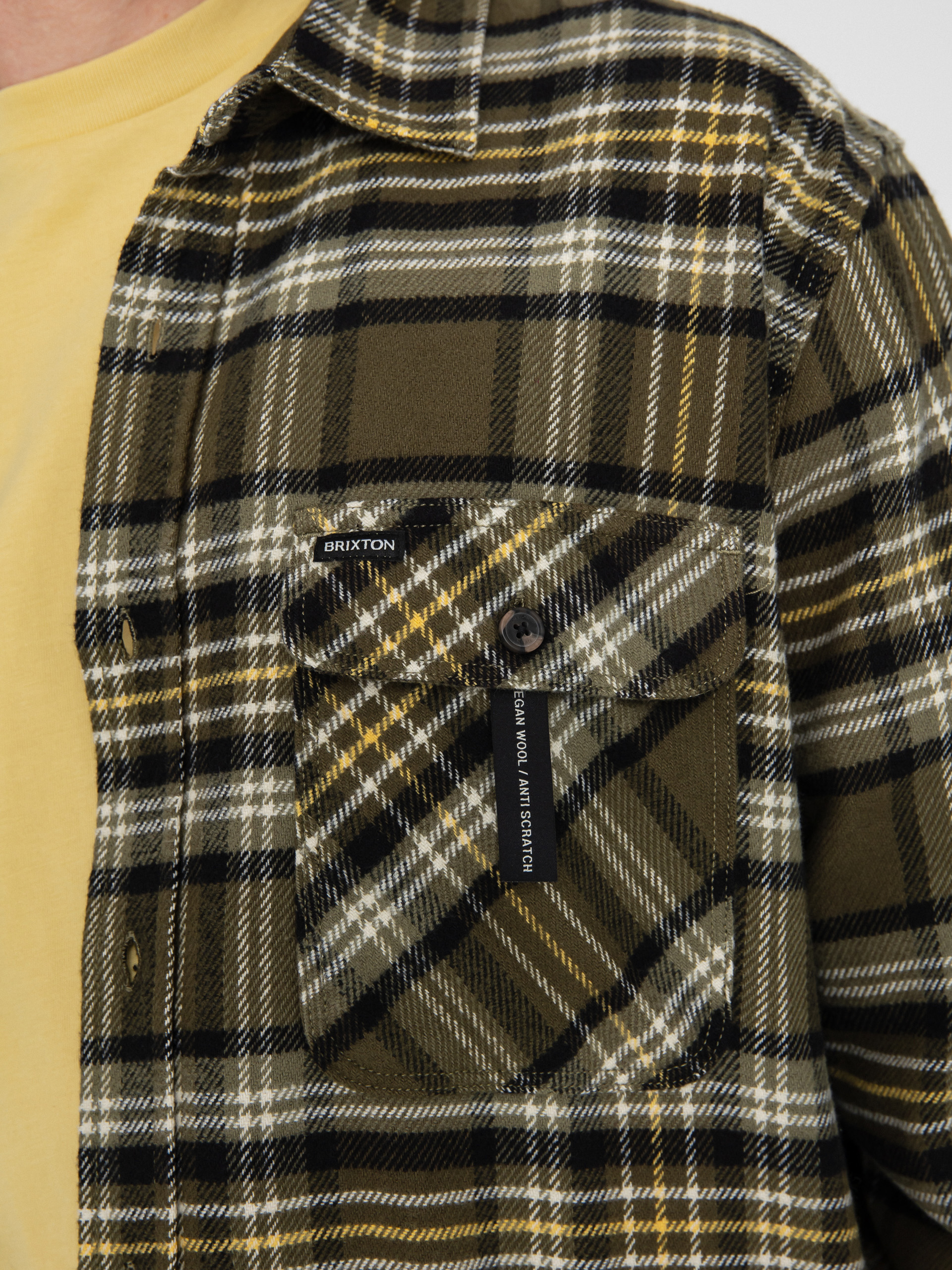 Сорочка Brixton Bowery Flannel (ivy green/olive surplus/black)