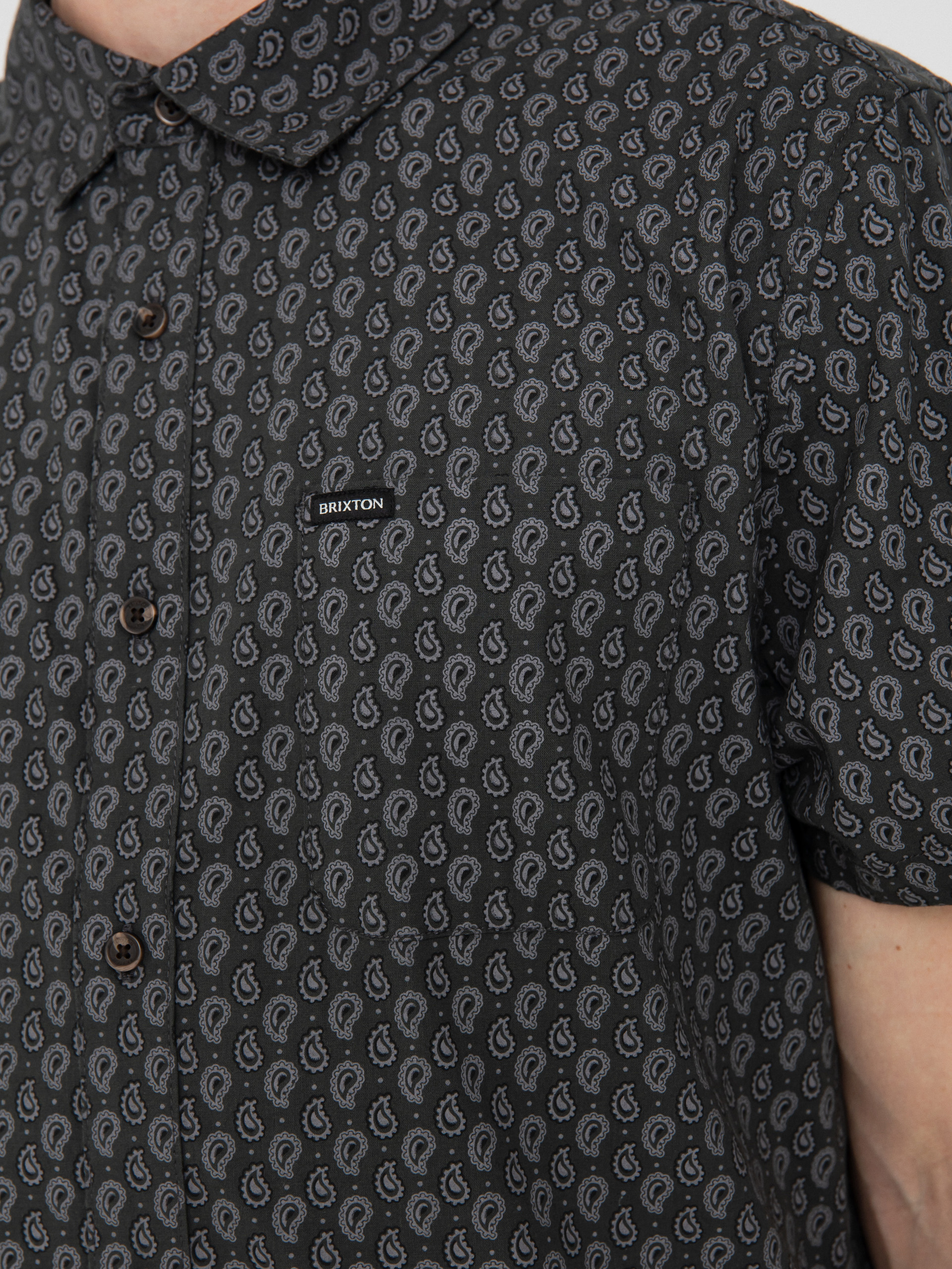Сорочка Brixton Charter Print (washed black/paisley)