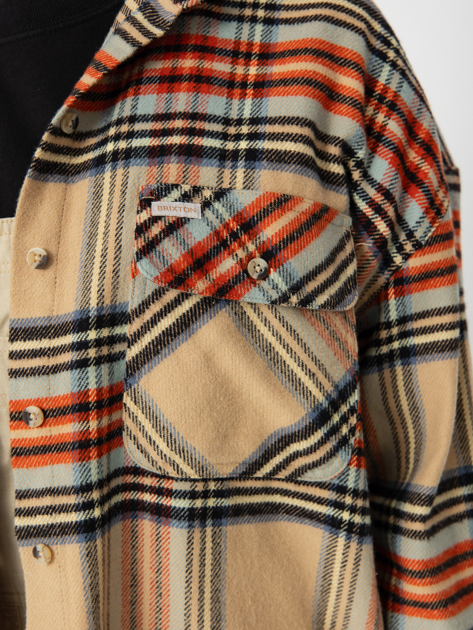 Сорочка Brixton Bowery Classic Flannel Wmn (sand/burnt brick/black plaid)