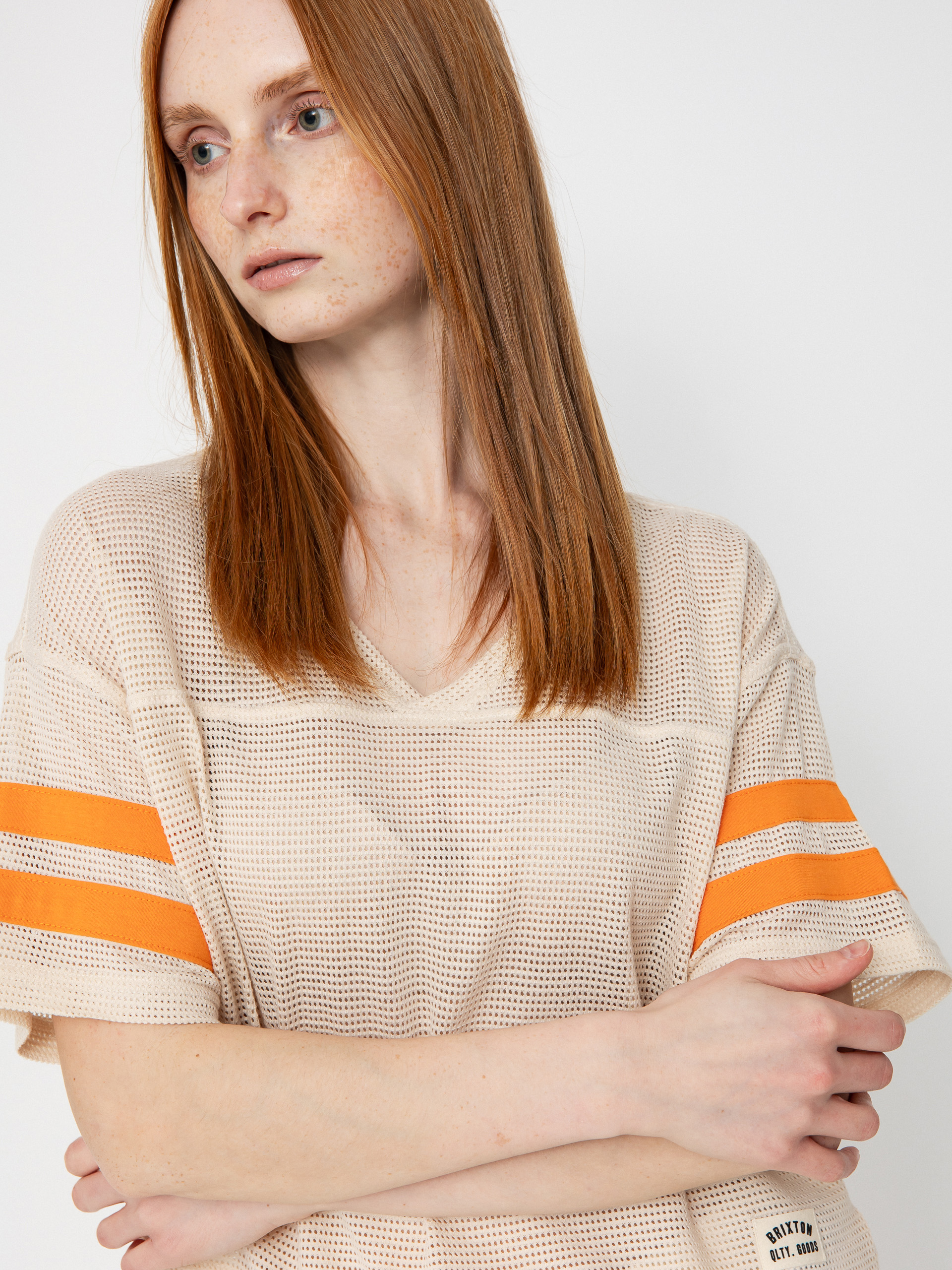 Футболка Brixton Varsity Football Mesh Wmn (whitecap)