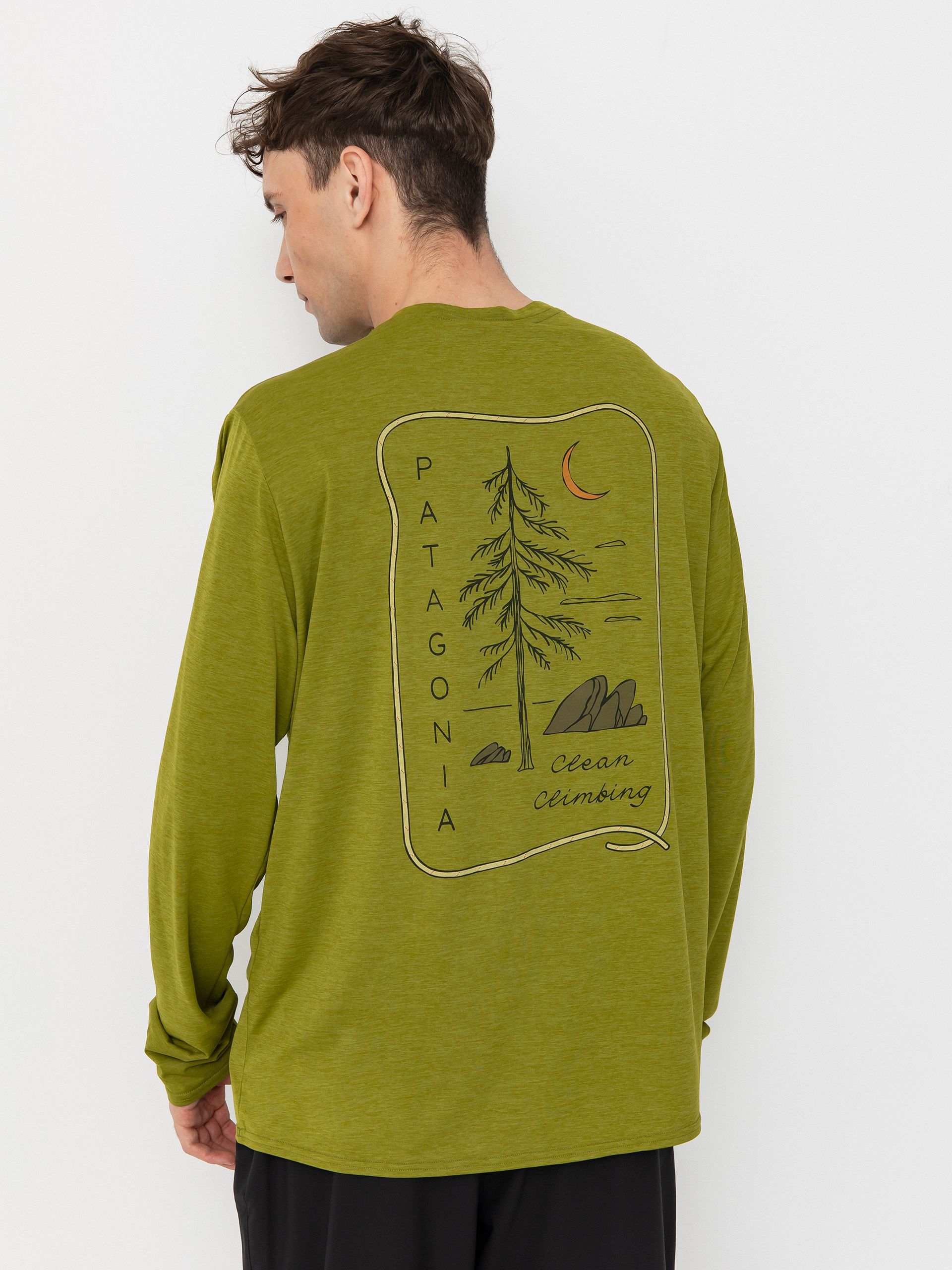 Лонгслів Patagonia Cap Cool Daily Graphic (clean climb roots/graze green x-dye)