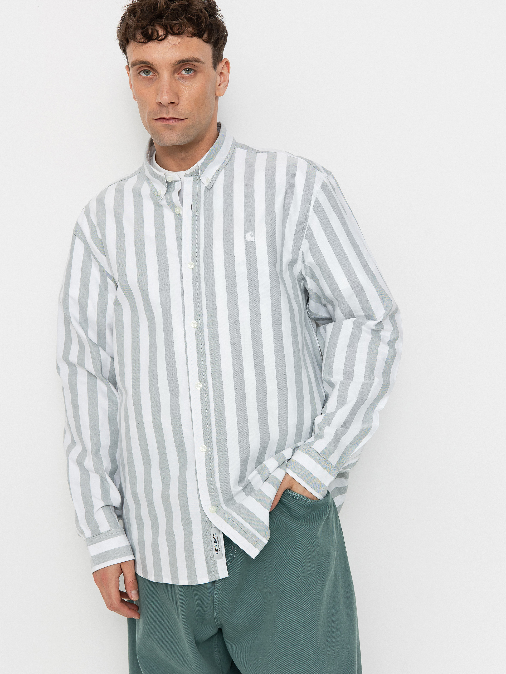 u0421u043eu0440u043eu0447u043au0430 Carhartt WIP Dillion (dillion stripe/park/white)