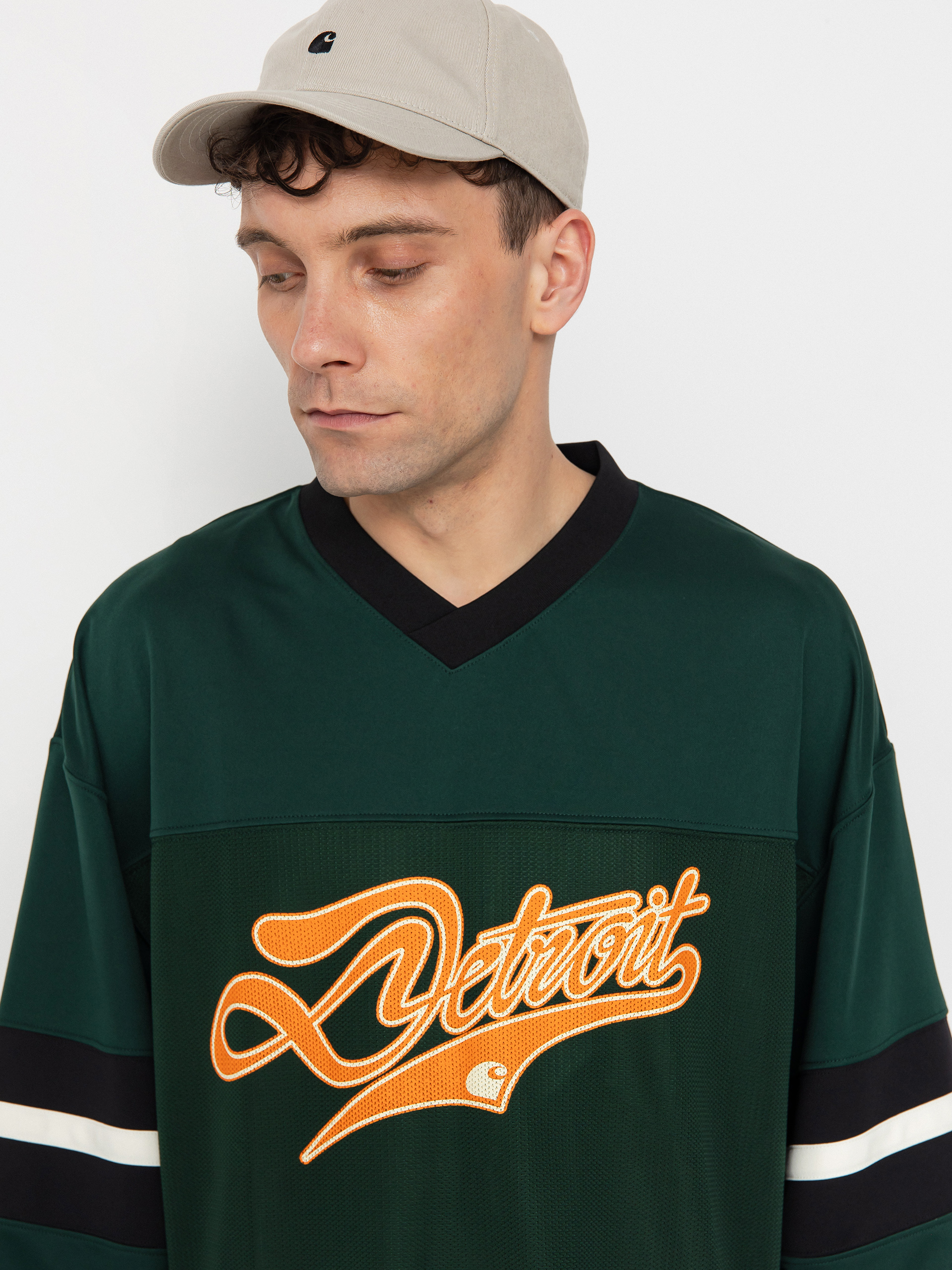 Лонгслів Carhartt WIP Detroit Mesh (conifer/black/wax)