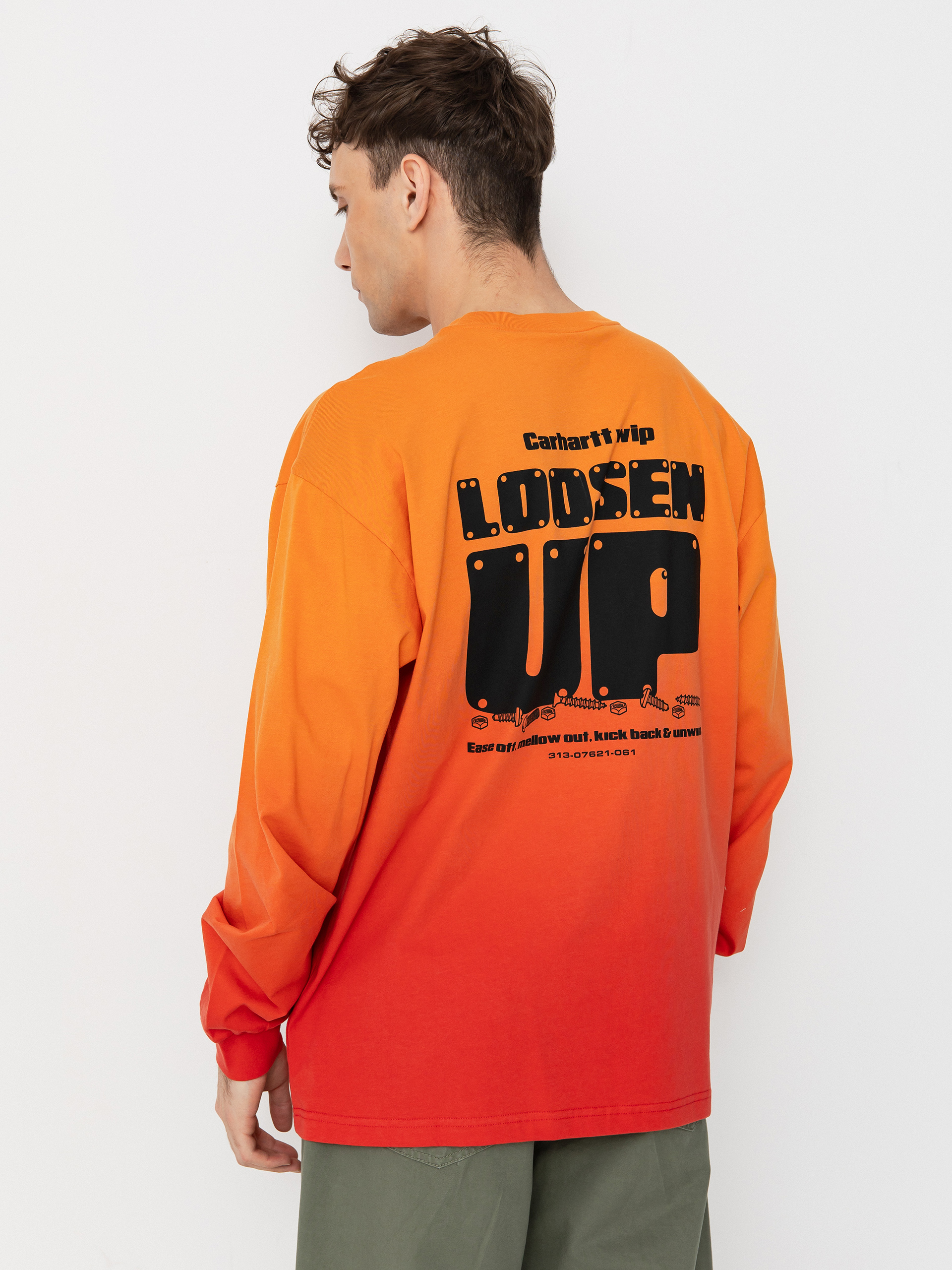 Лонгслів Carhartt WIP Light Work (pumpkin/cherry)