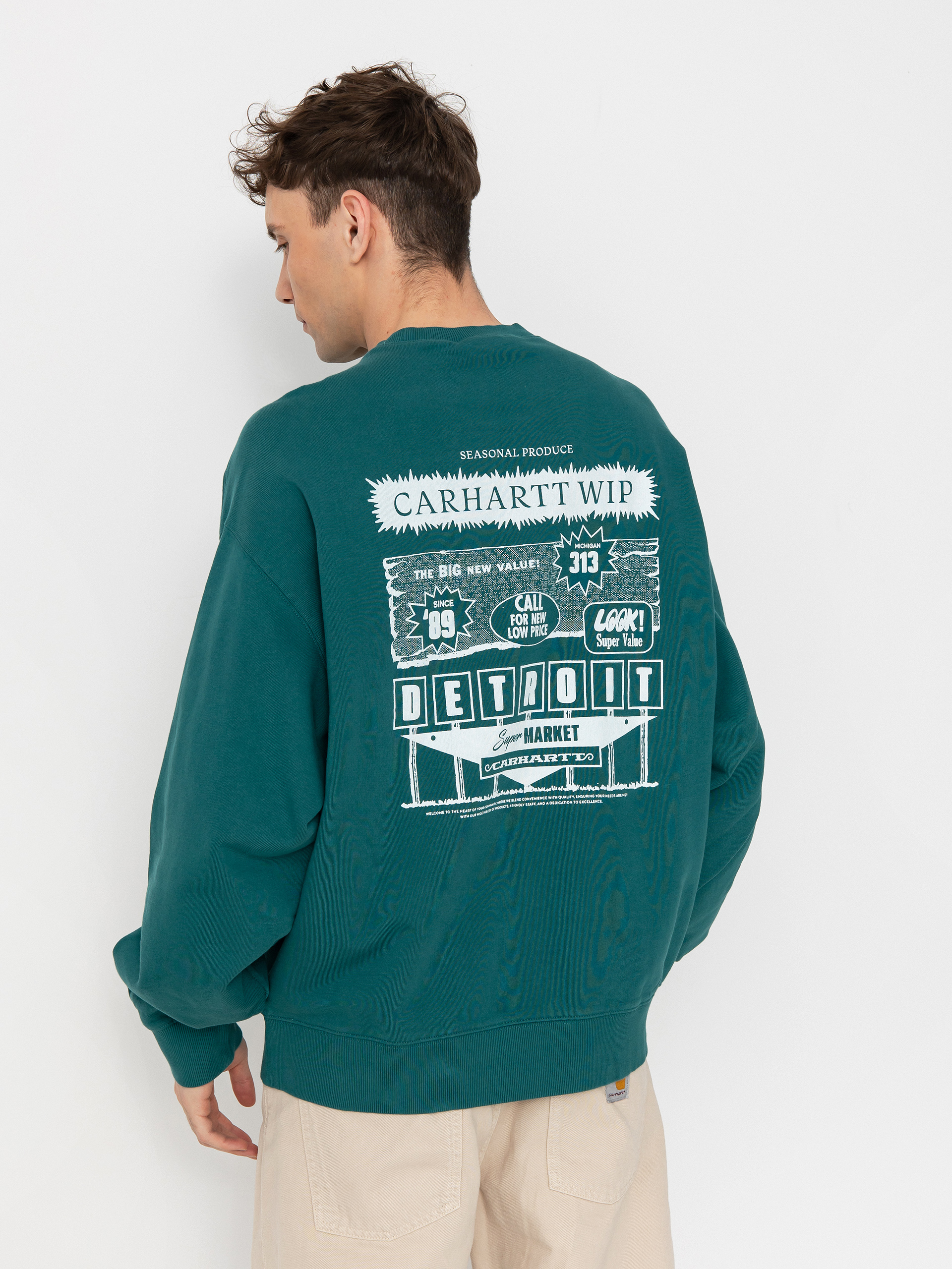 Світшот Carhartt WIP Catalogue (rainforest/white)