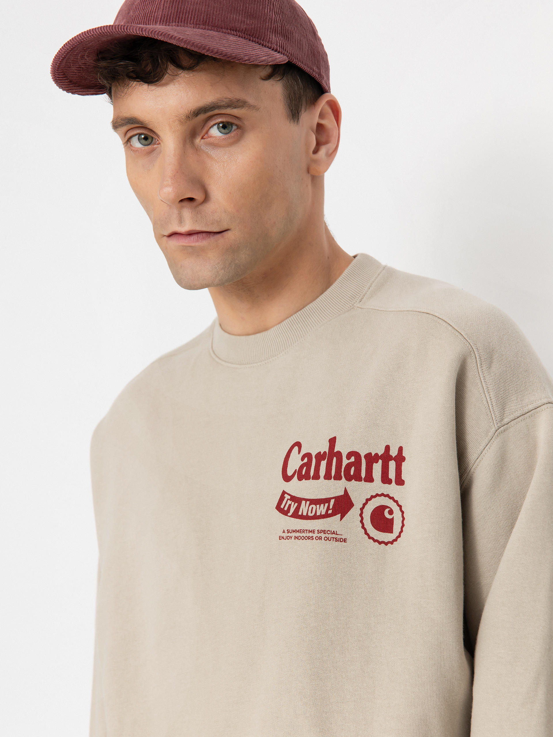 Світшот Carhartt WIP Catalogue (fleur de sel/desire)