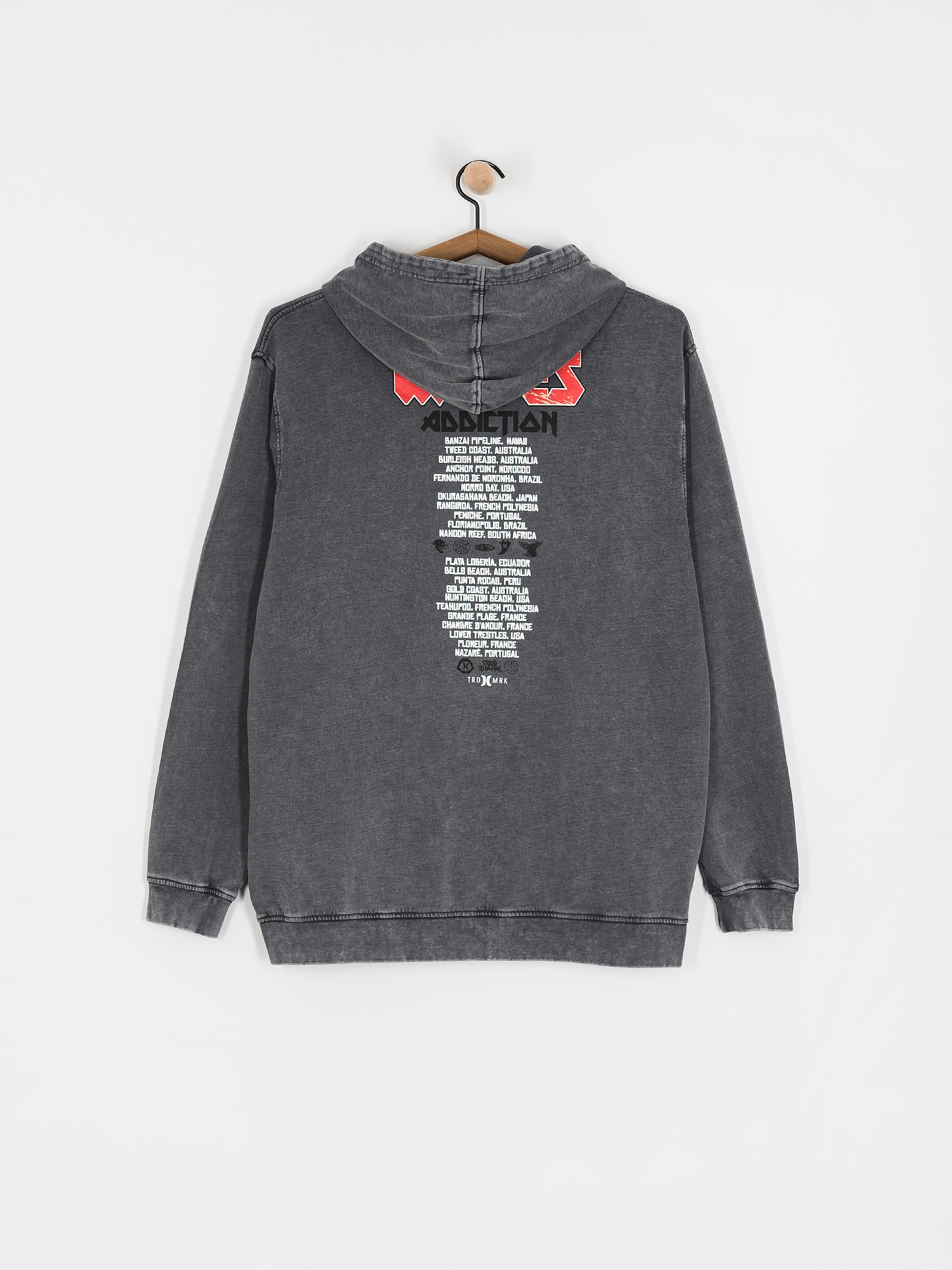 Худі Hurley Wave Addiction HD (dark stone grey)