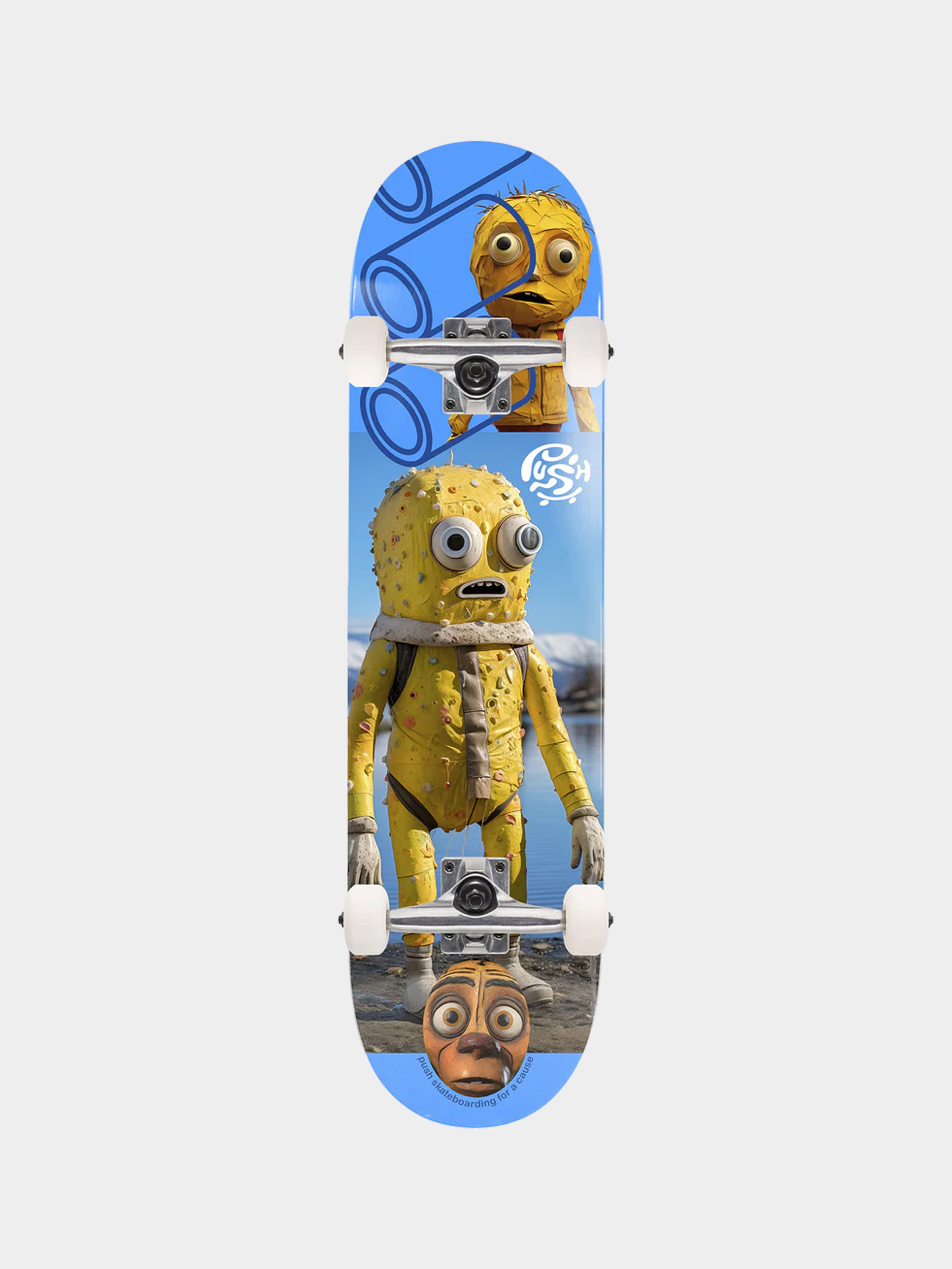 Скейтборд Push Yellow Man Fp (blue)