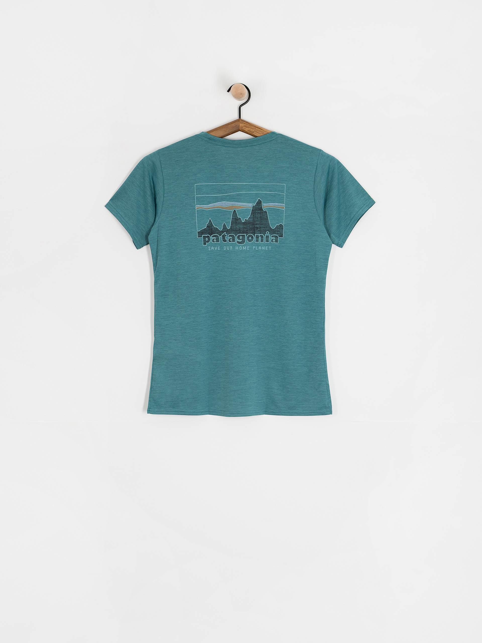 Футболка Patagonia Cap Cool Daily Graphic Wmn (73 skyline/wetland blue x-dye)