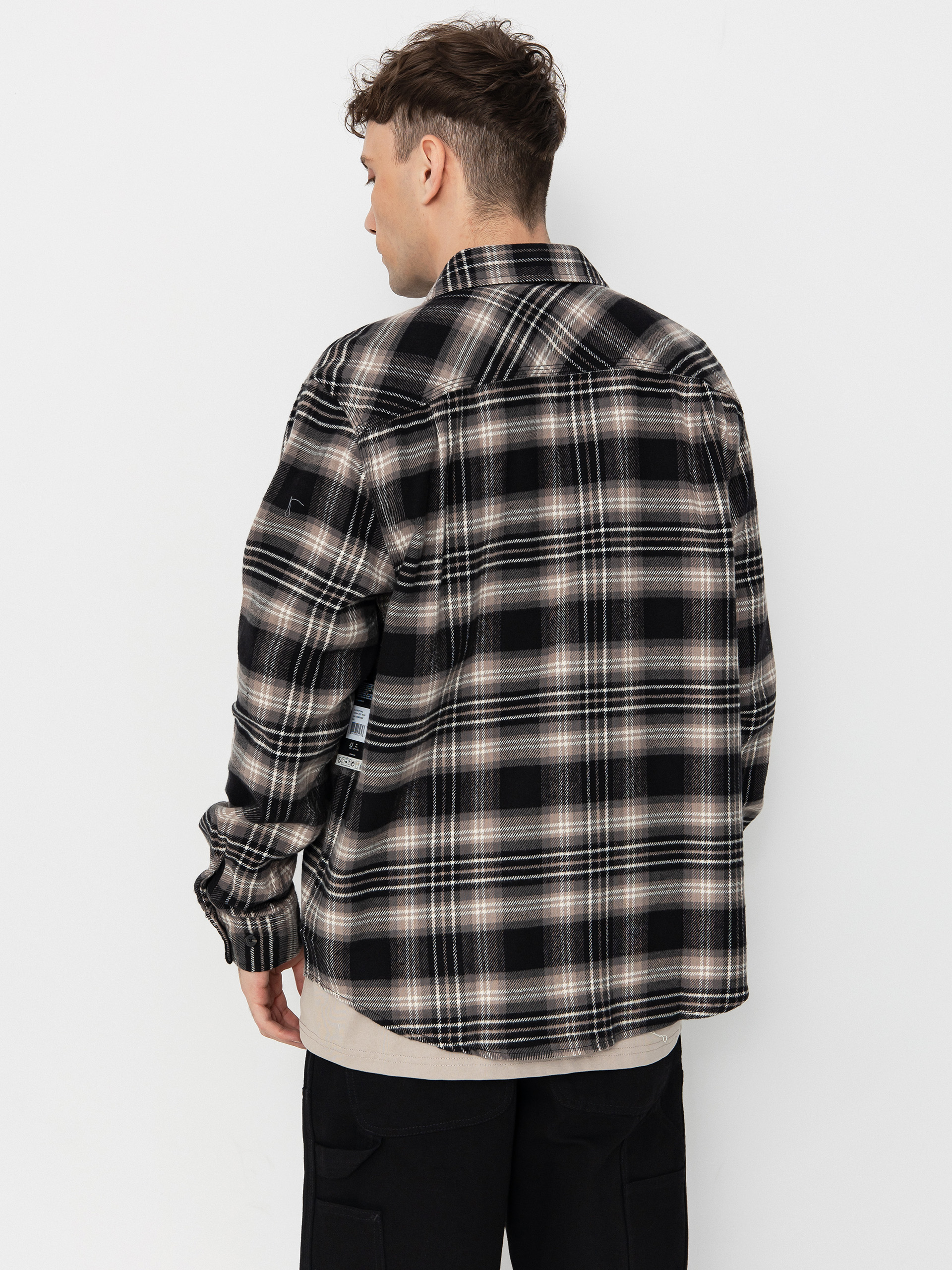 Сорочка Brixton Bowery Flannel (black/charcoal/beige)