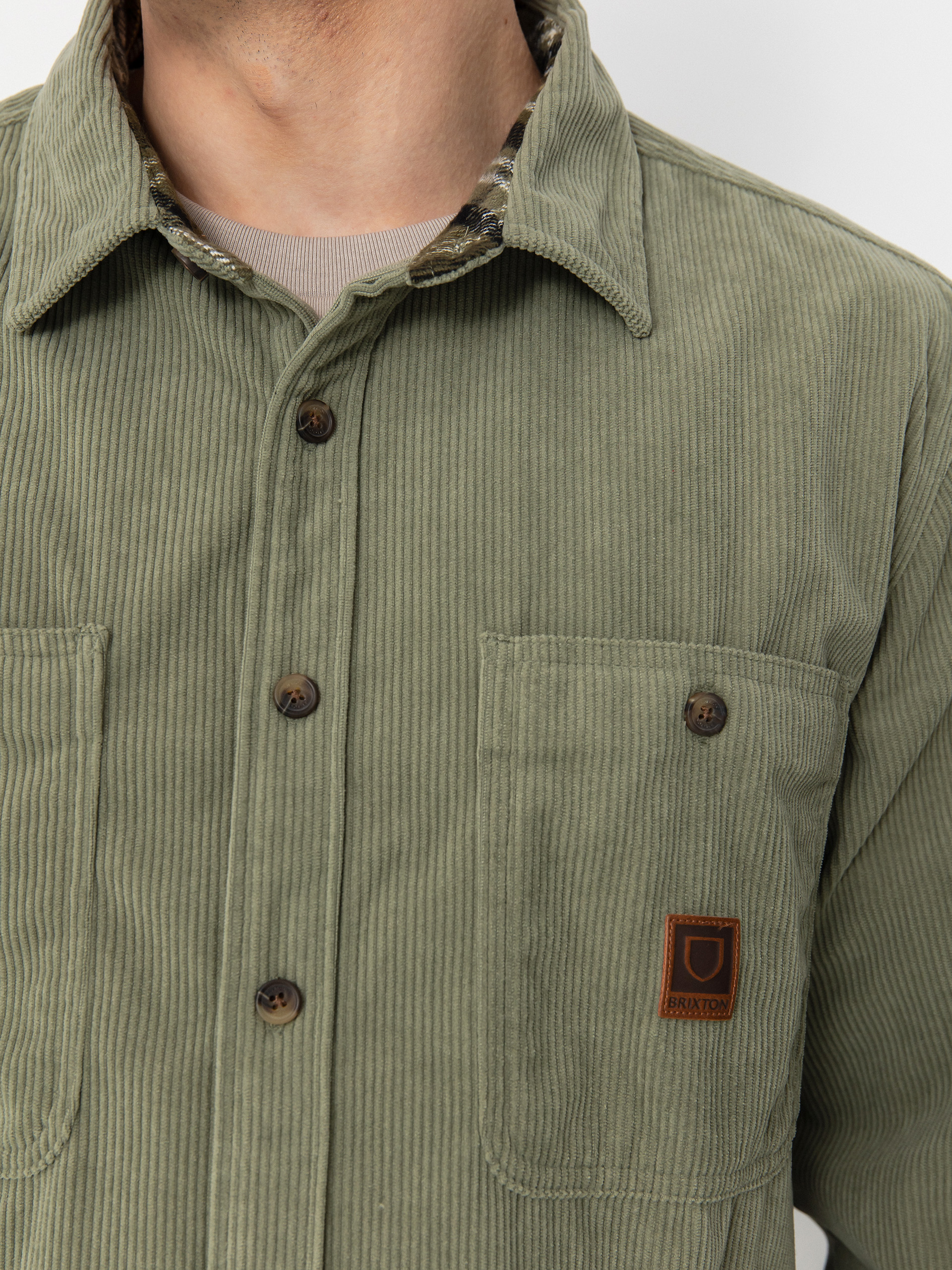 Сорочка Brixton The Field Corduroy Overshirt (military olive)