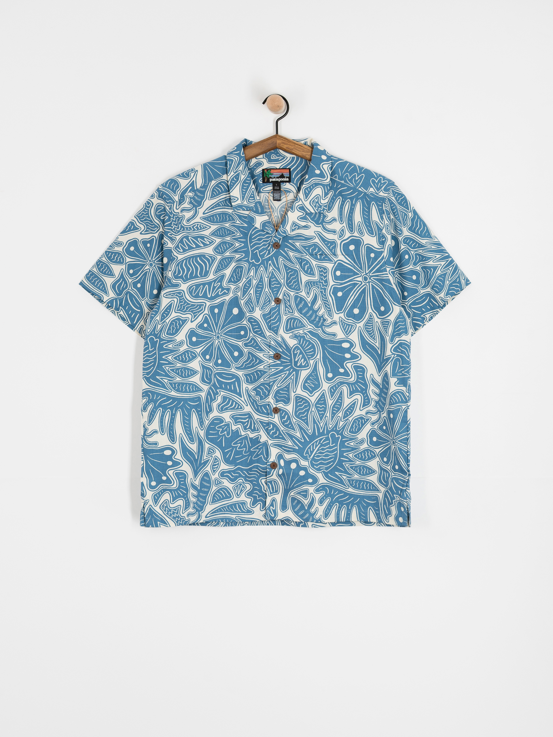 Сорочка Patagonia Tidal Threads Camp (bees and flowers/still blue)