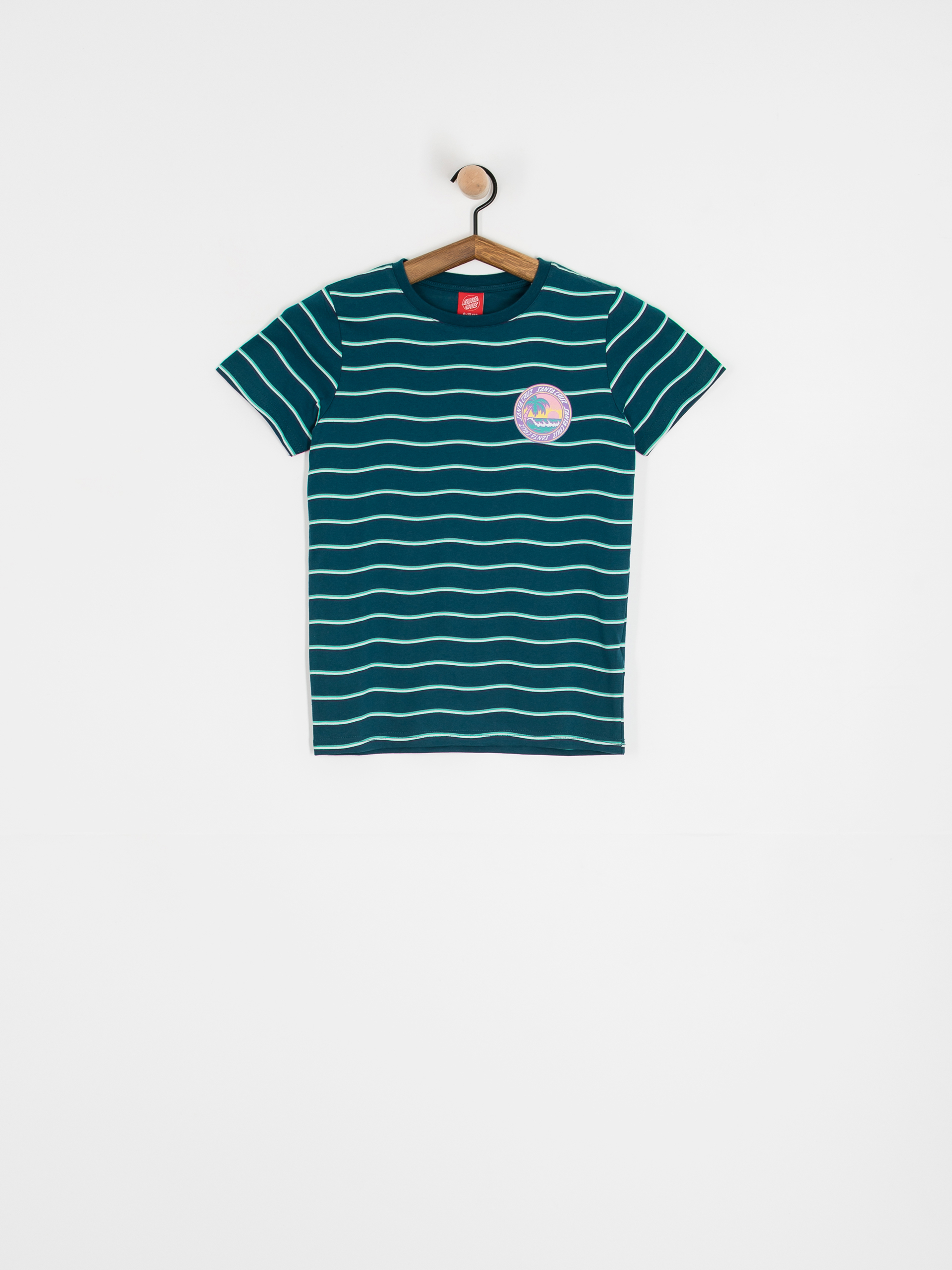 Футболка Santa Cruz Paradise Break JR (tidal teal wave stripe)