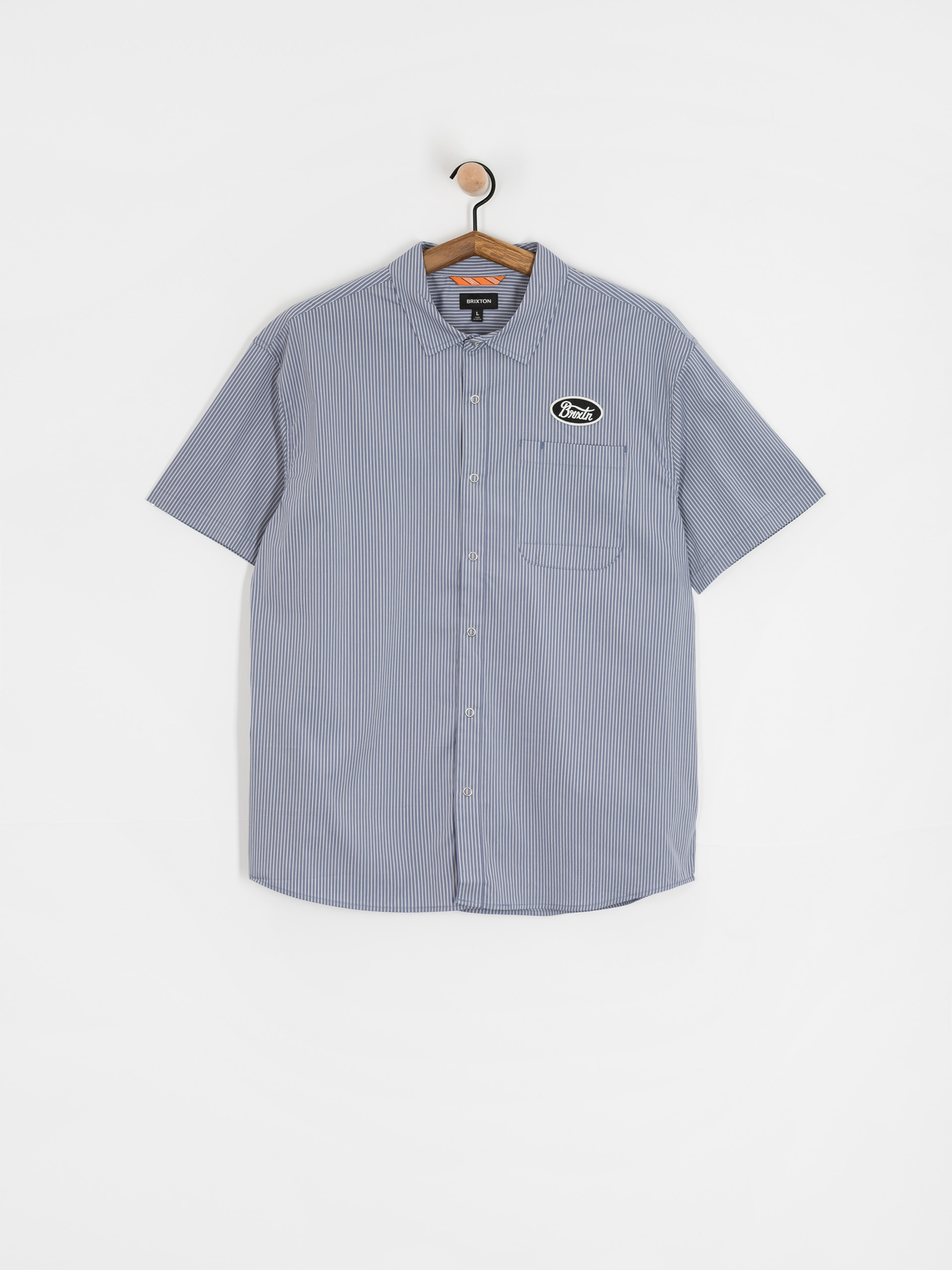 Сорочка Brixton Builders Auto (twilight blue/white stripe)