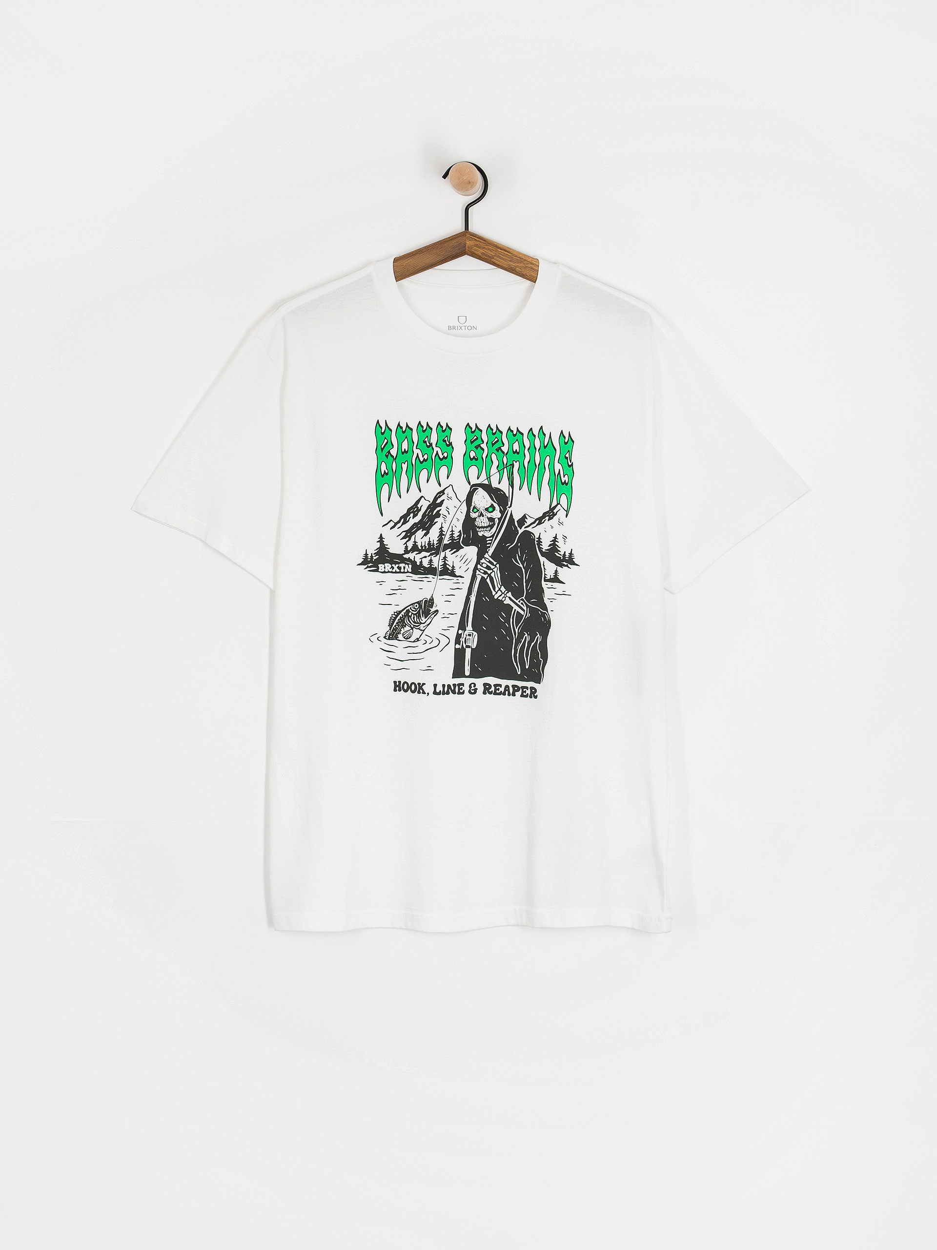 Футболка Brixton Bass Brains Reaper (white)