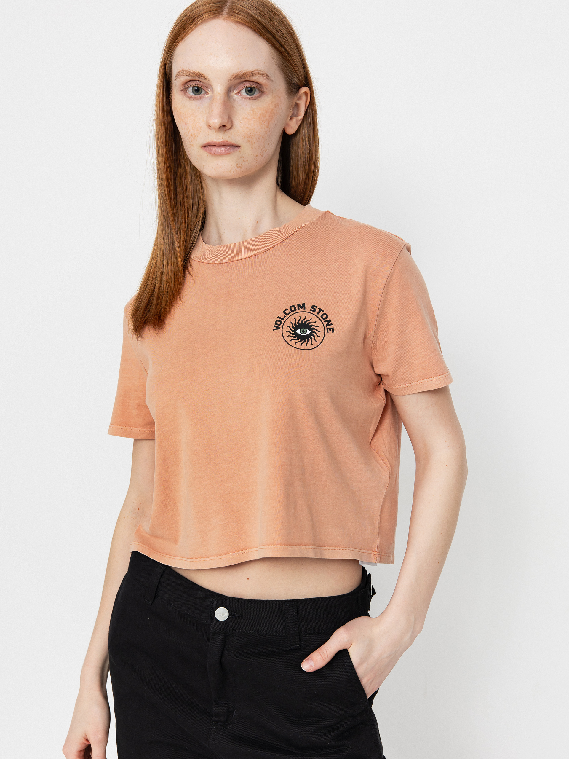 Футболка Volcom Dial Crop Wmn (sand brown)