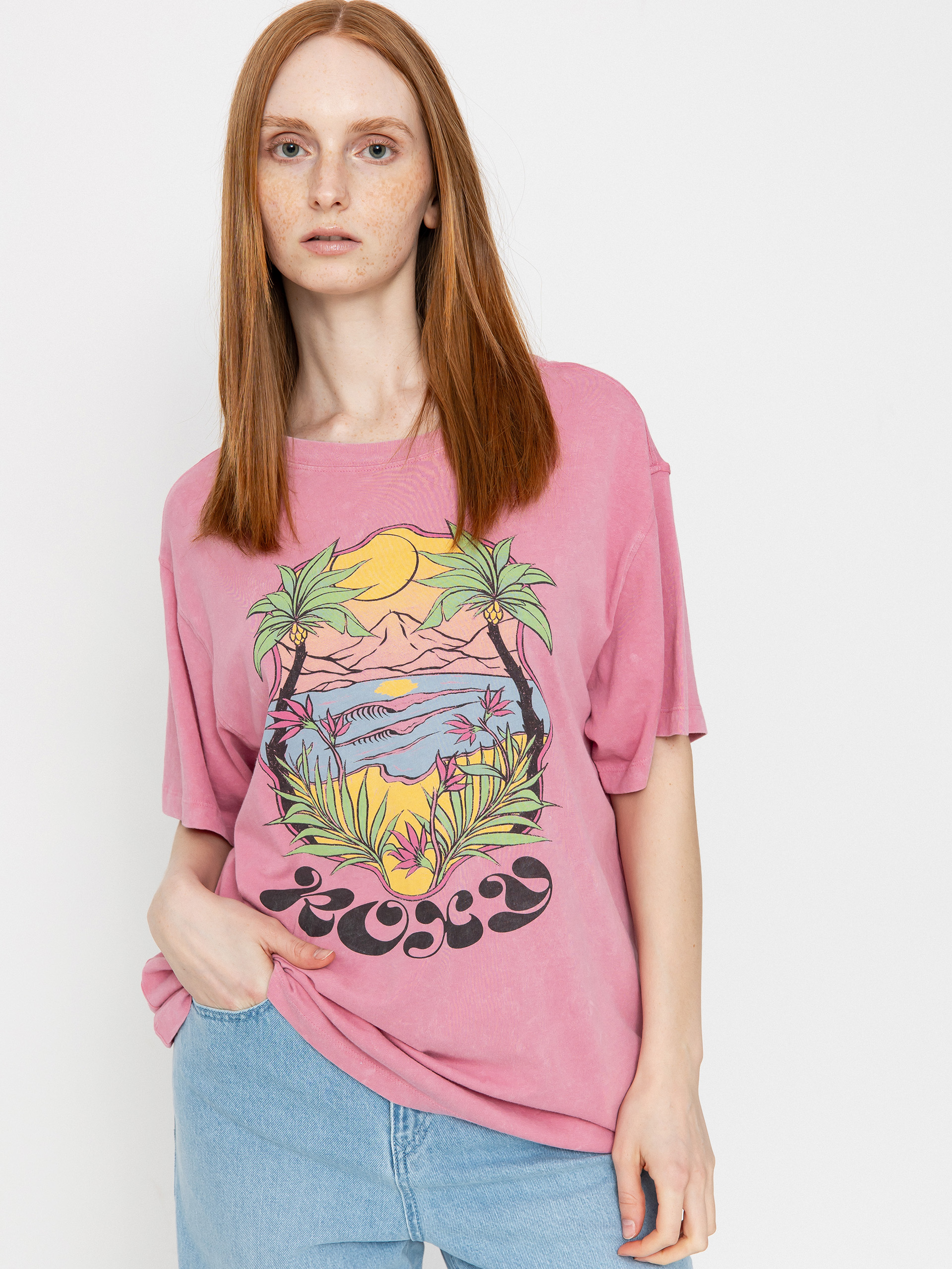 Футболка Roxy Sunnyoversize Optic Wash Wmn (orchid smoke)