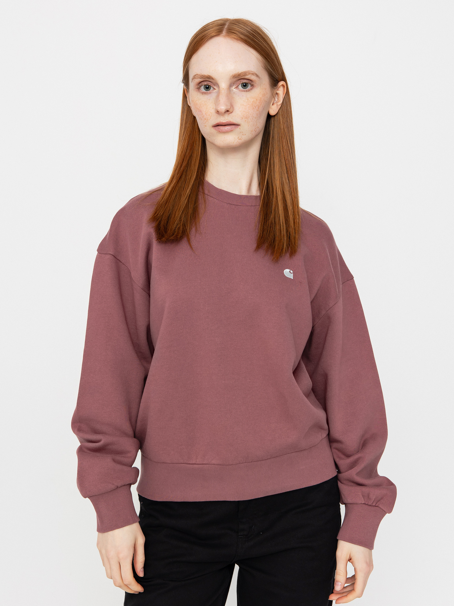 Світшот Carhartt WIP Casey Wmn (dusky pink/silver)