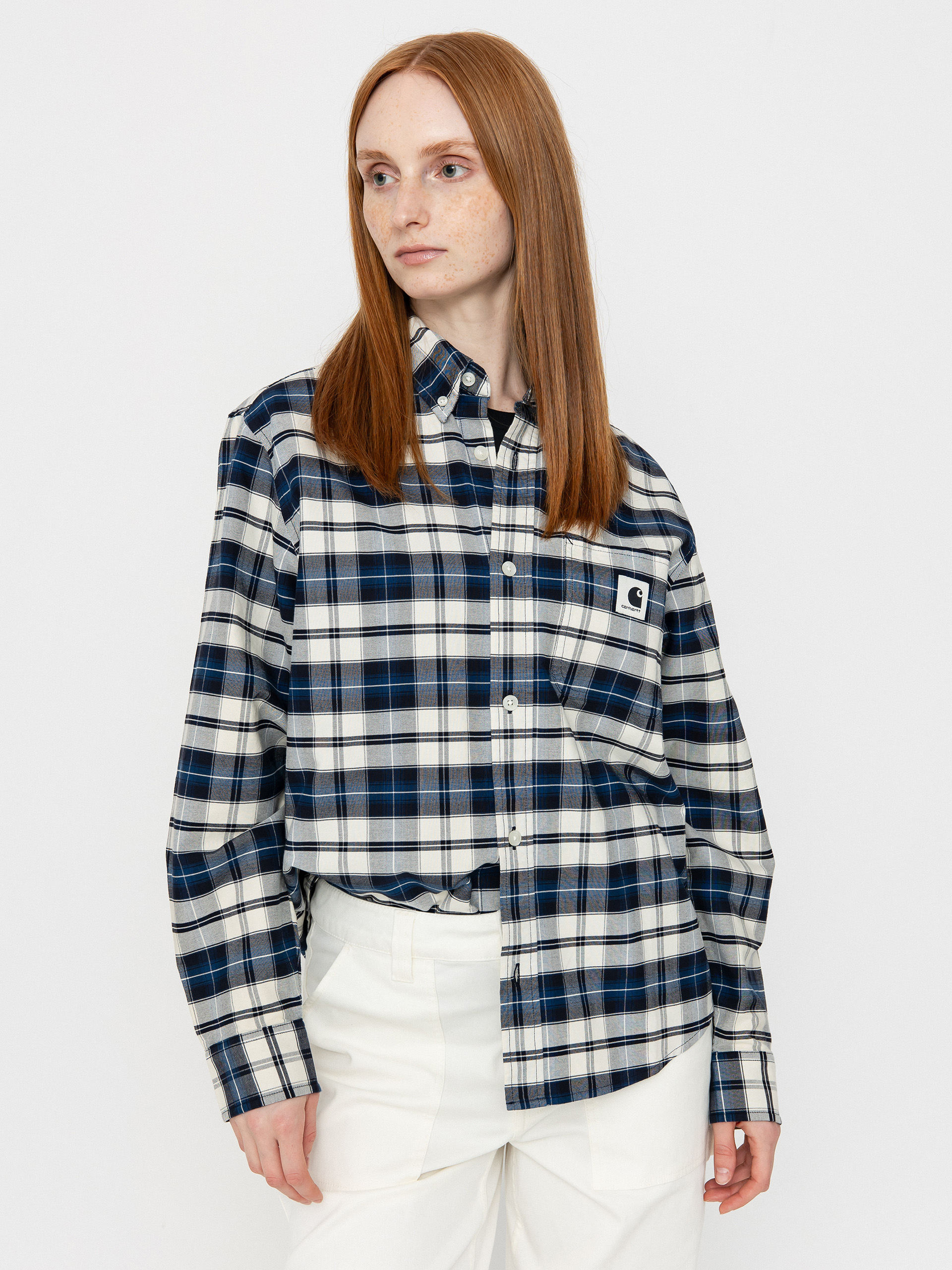 Сорочка Carhartt WIP Tarbell Wmn (tarbell check/dark navy/white)