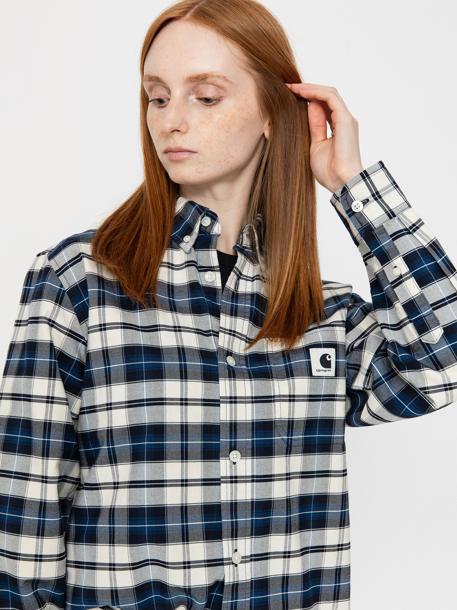 Сорочка Carhartt WIP Tarbell Wmn (tarbell check/dark navy/white)