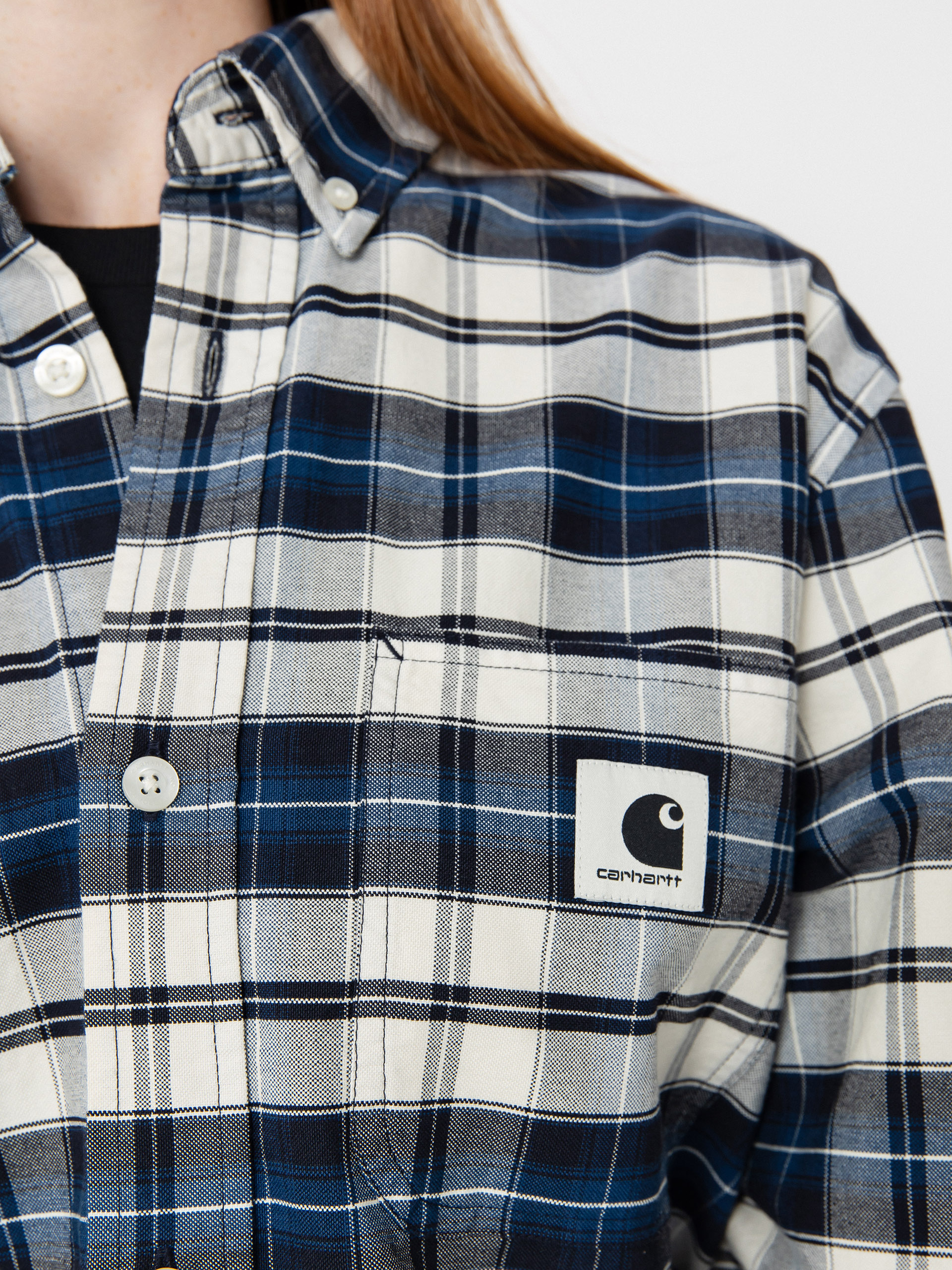 Сорочка Carhartt WIP Tarbell Wmn (tarbell check/dark navy/white)