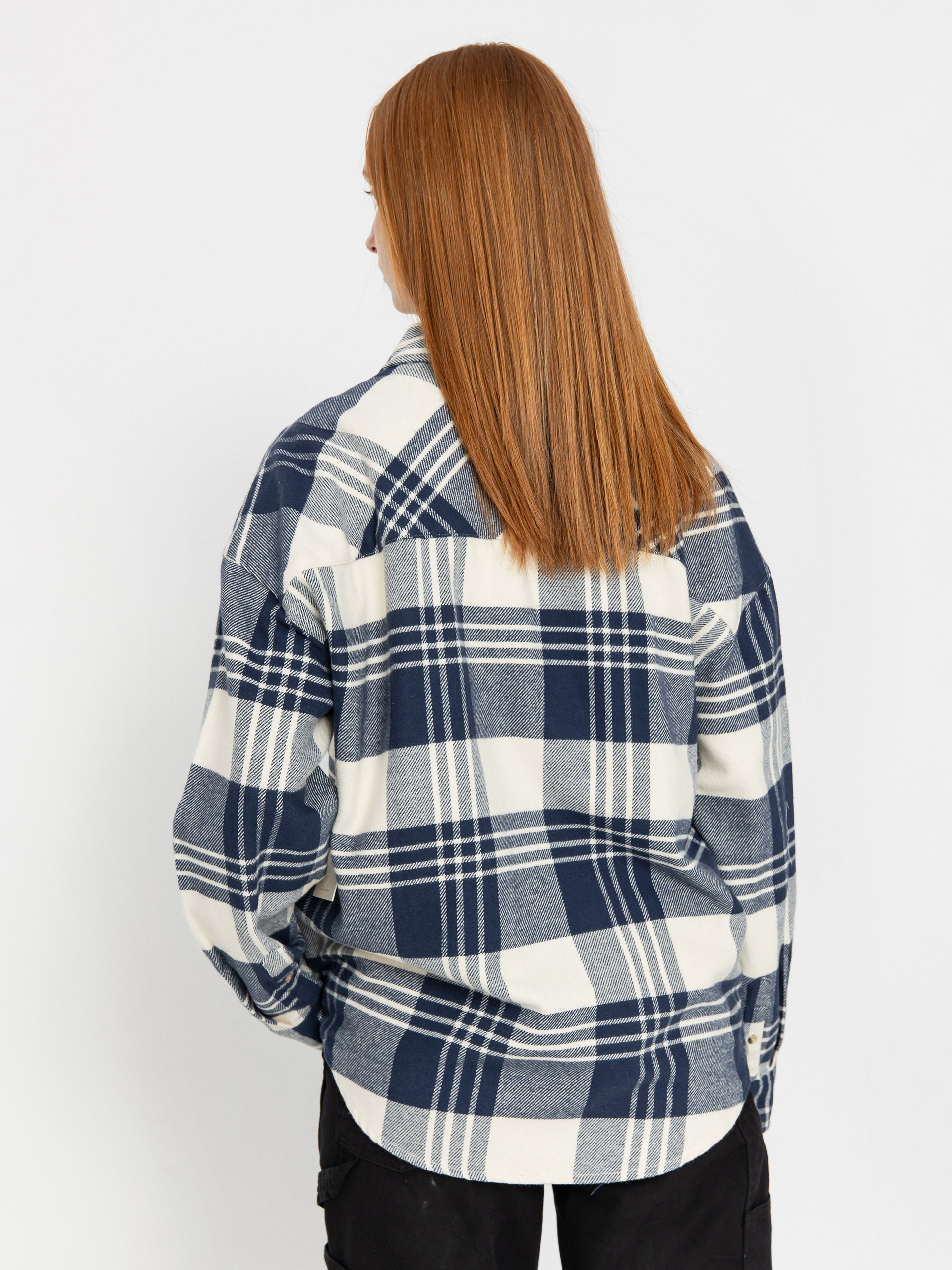 Сорочка Brixton Bowery Classic Flannel Wmn (azure blue/whitecap plaid)