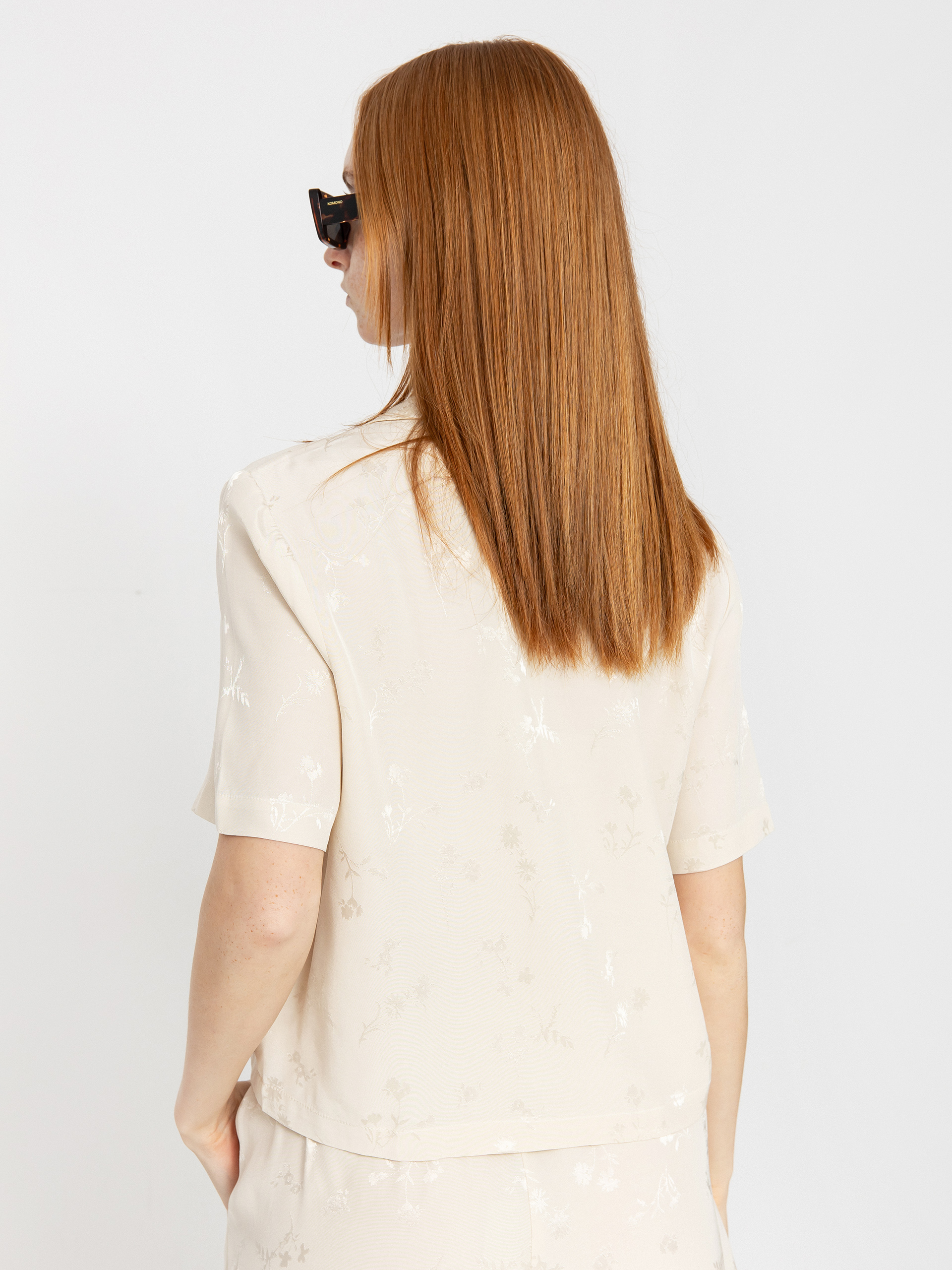 Сорочка Brixton Silky Jacquard Button Down Wmn (whitecap floral jacquard)