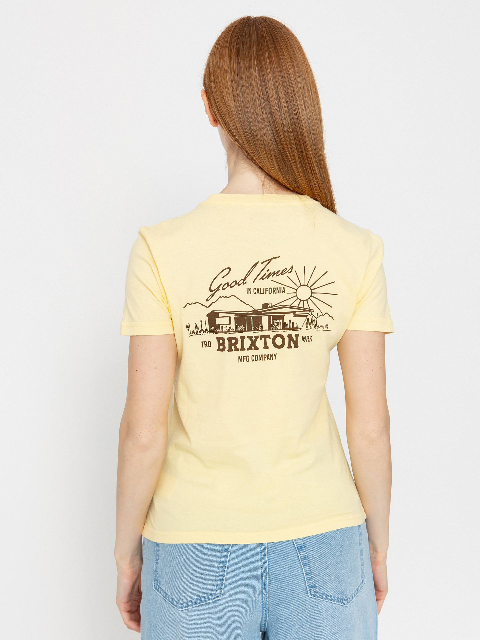 Футболка Brixton Good Times Fitted Crew Wmn (panna cotta)