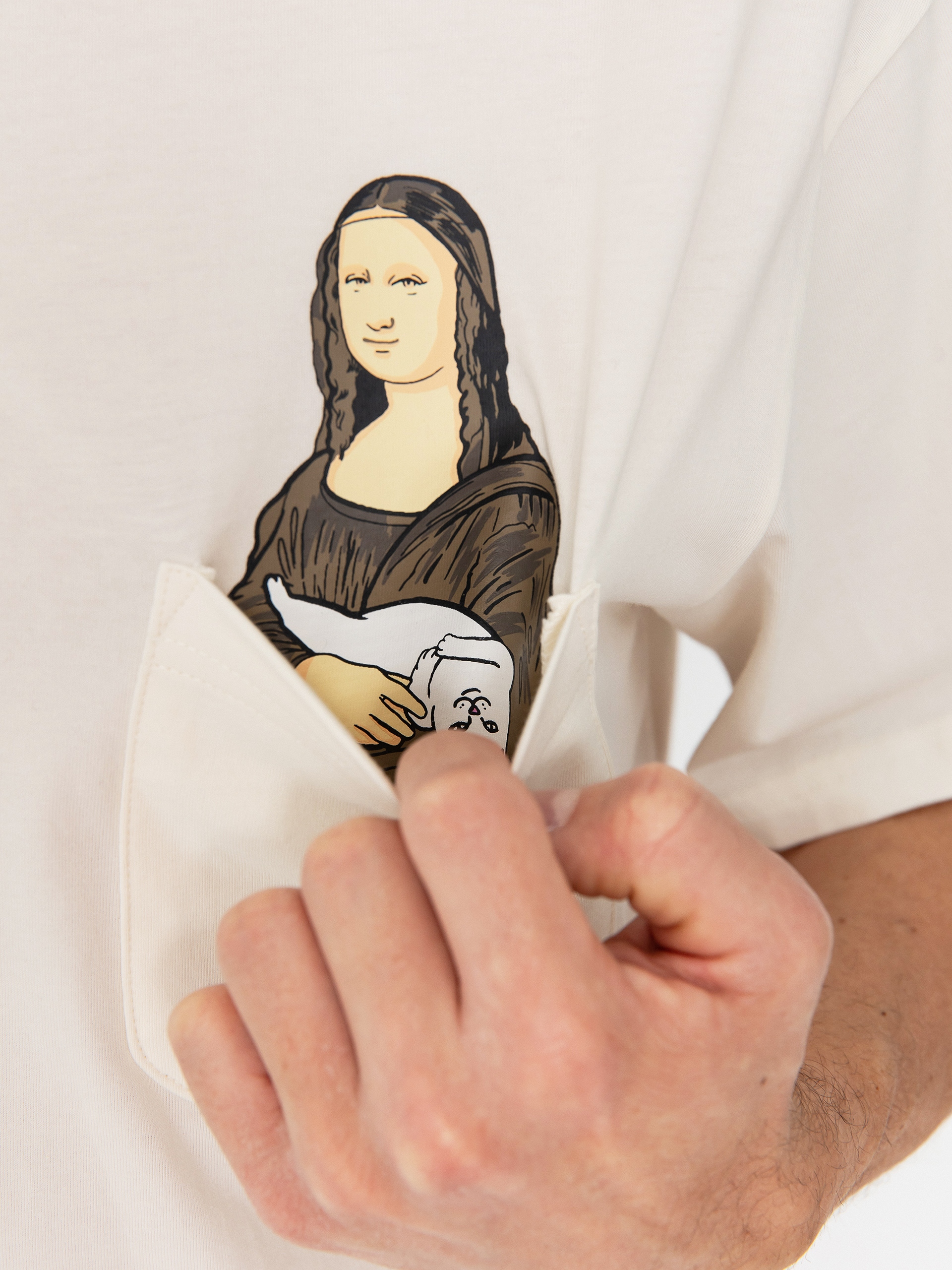 Футболка RipNDip Nermalisa Pocket (bone)