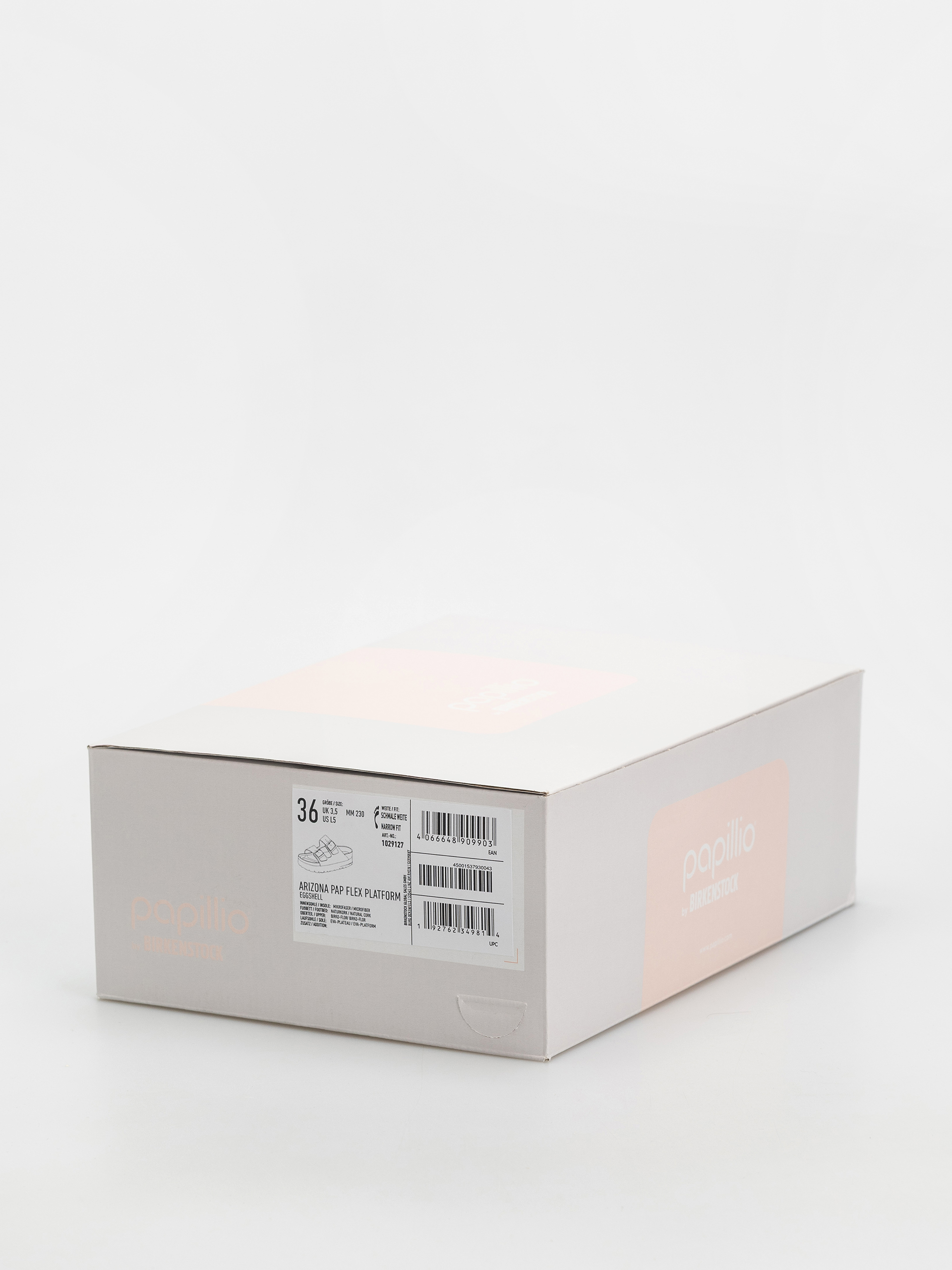 Шльопанці Birkenstock Arizona Flex Platform Vegan Narrow Wmn (eggshell)