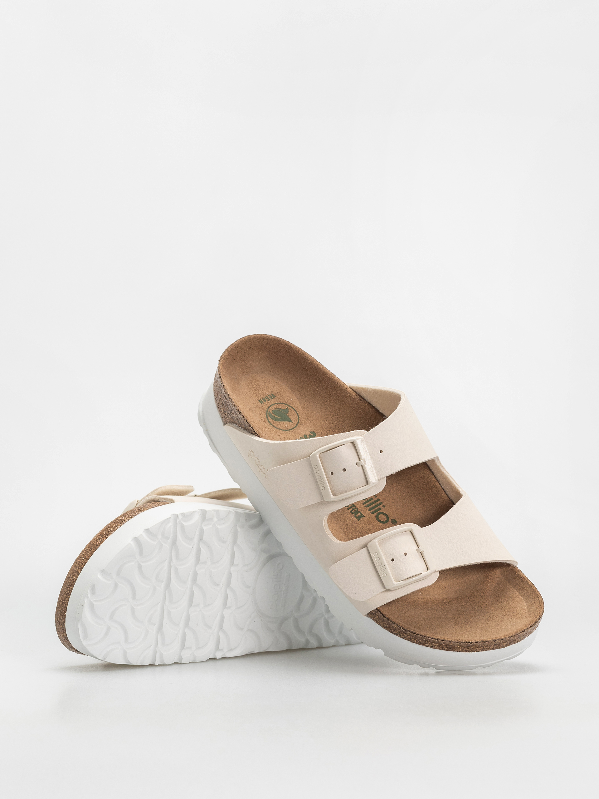 Шльопанці Birkenstock Arizona Flex Platform Vegan Narrow Wmn (eggshell)