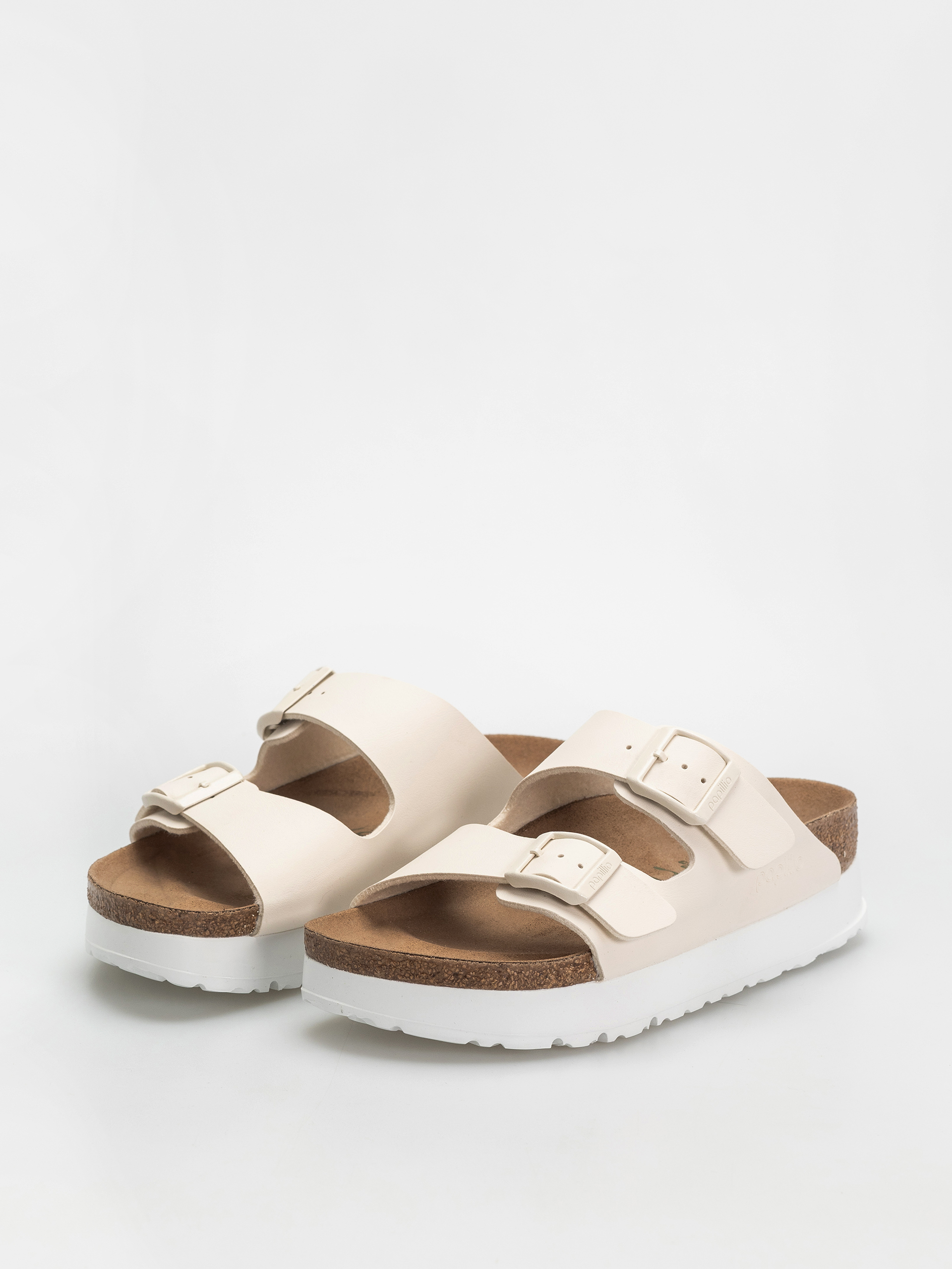 Шльопанці Birkenstock Arizona Flex Platform Vegan Narrow Wmn (eggshell)
