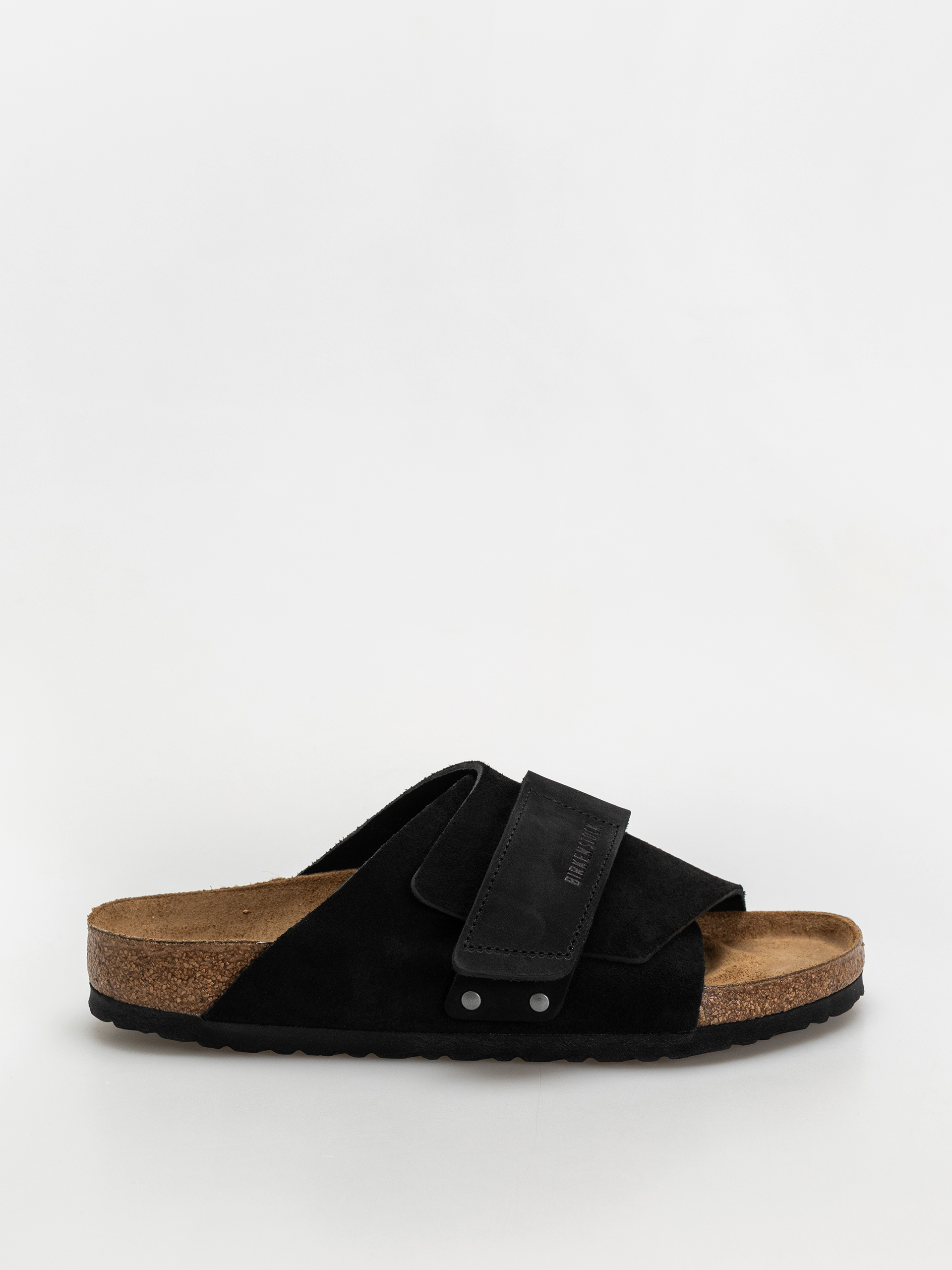 Шльопанці Birkenstock Kyoto Nubuck Suede Leather Regular - чорний