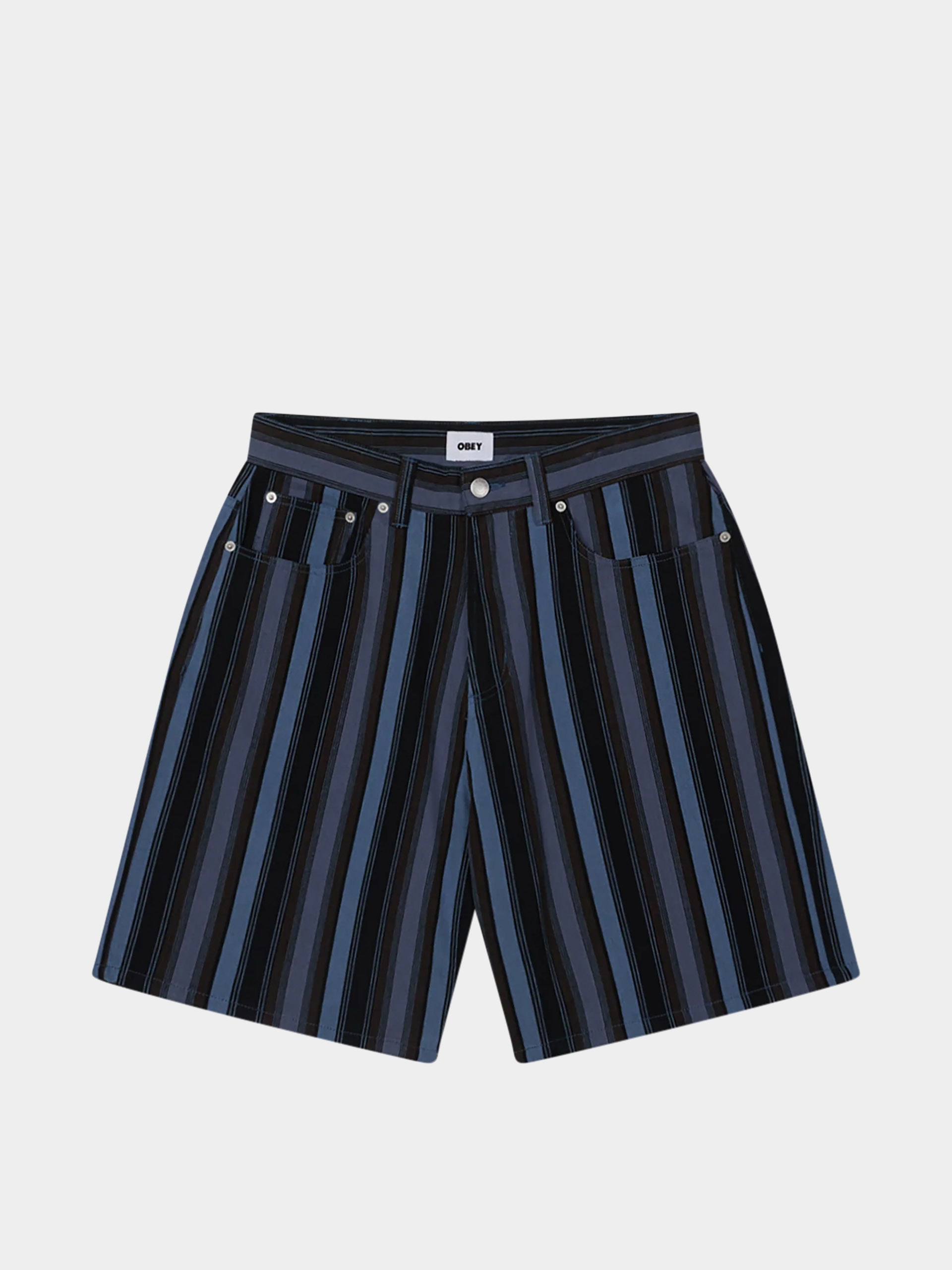 Шорти OBEY Baja Stripe Baggy Denim (black multi)