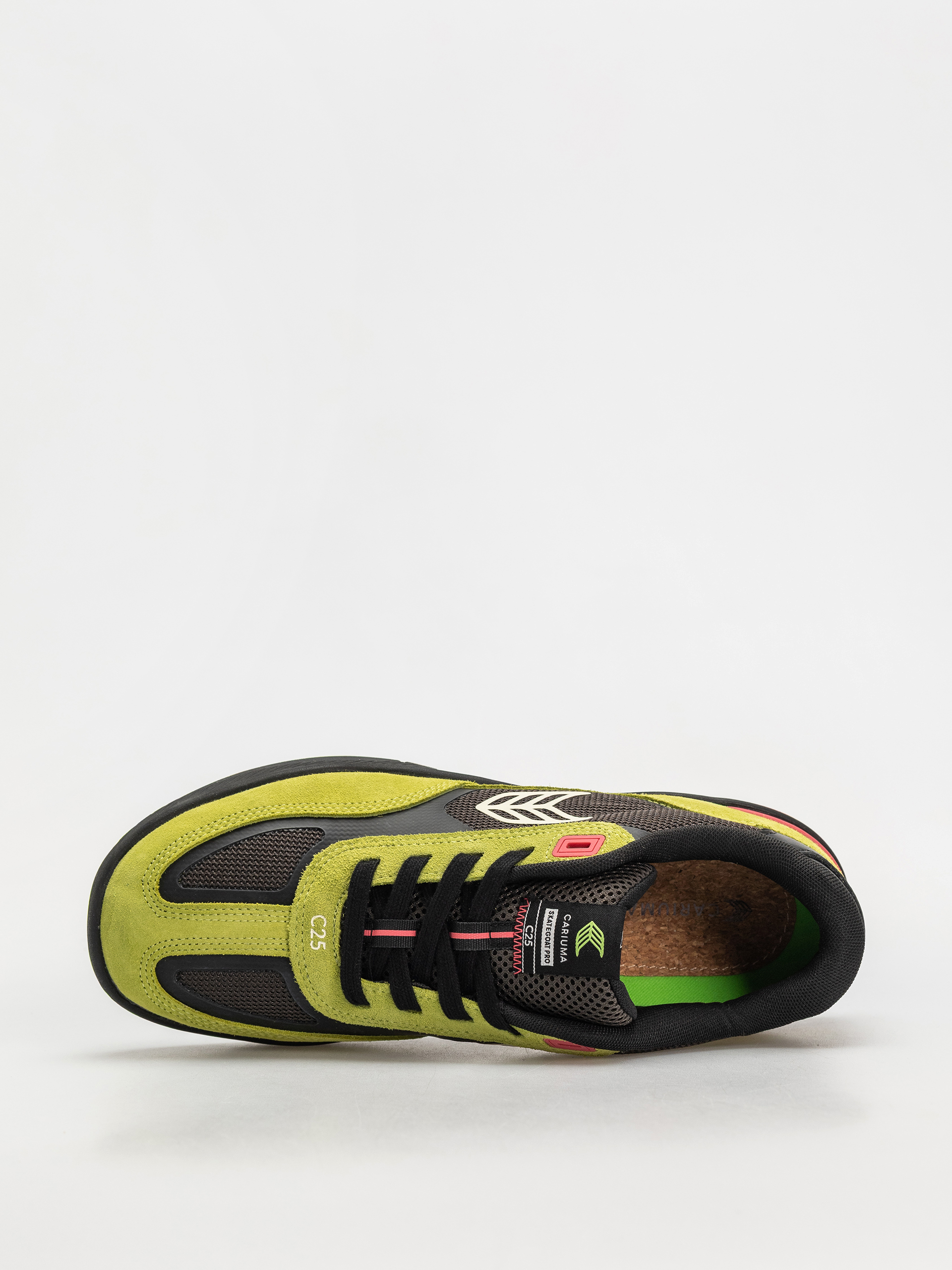 Взуття Cariuma Skategoat C25 Pro (lime green suede black mesh ivory logo pink)