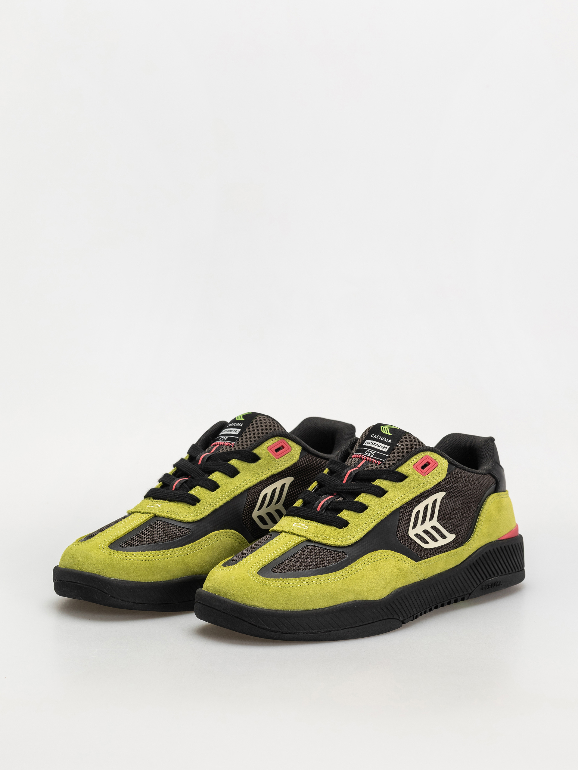 Взуття Cariuma Skategoat C25 Pro (lime green suede black mesh ivory logo pink)