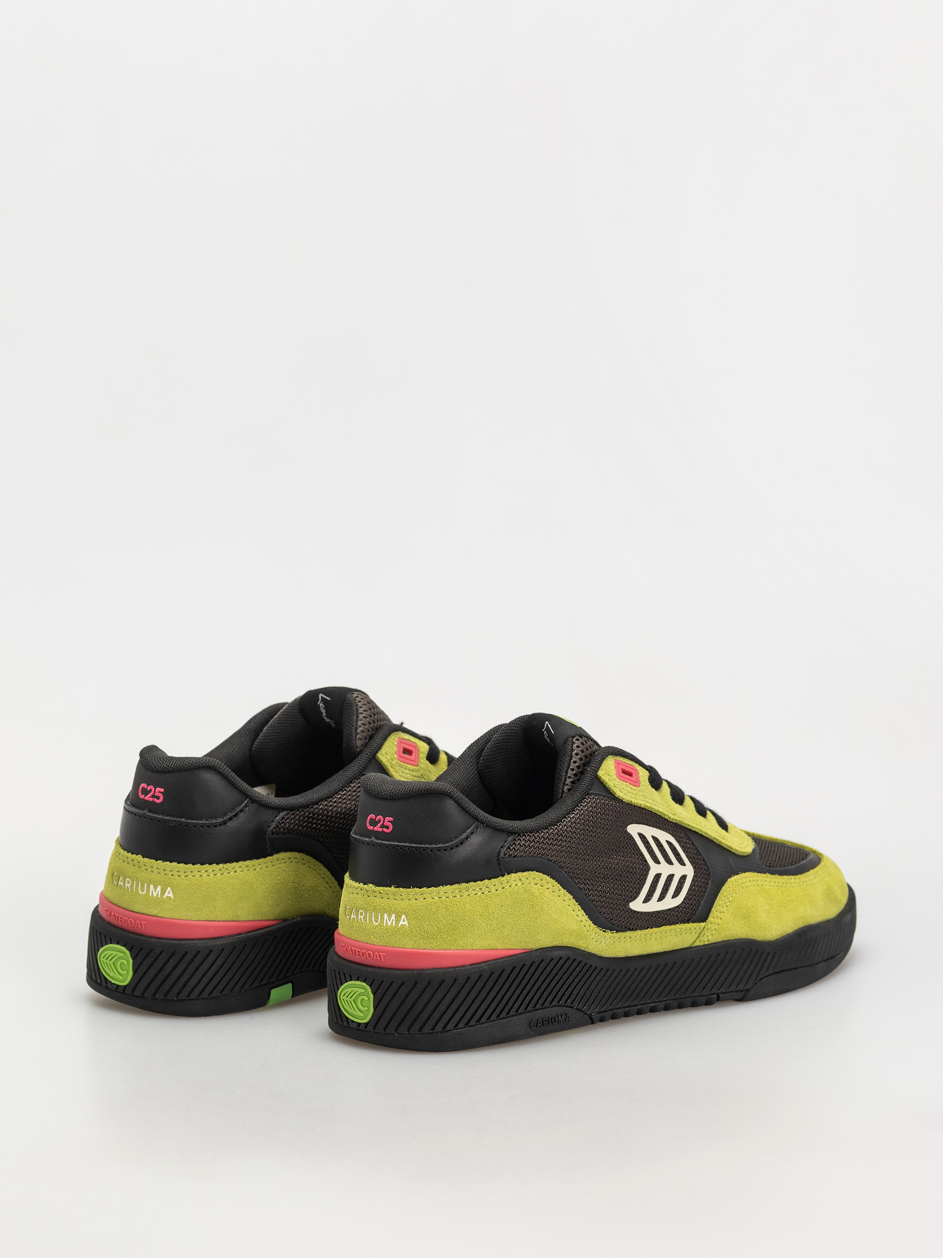 Взуття Cariuma Skategoat C25 Pro (lime green suede black mesh ivory logo pink)