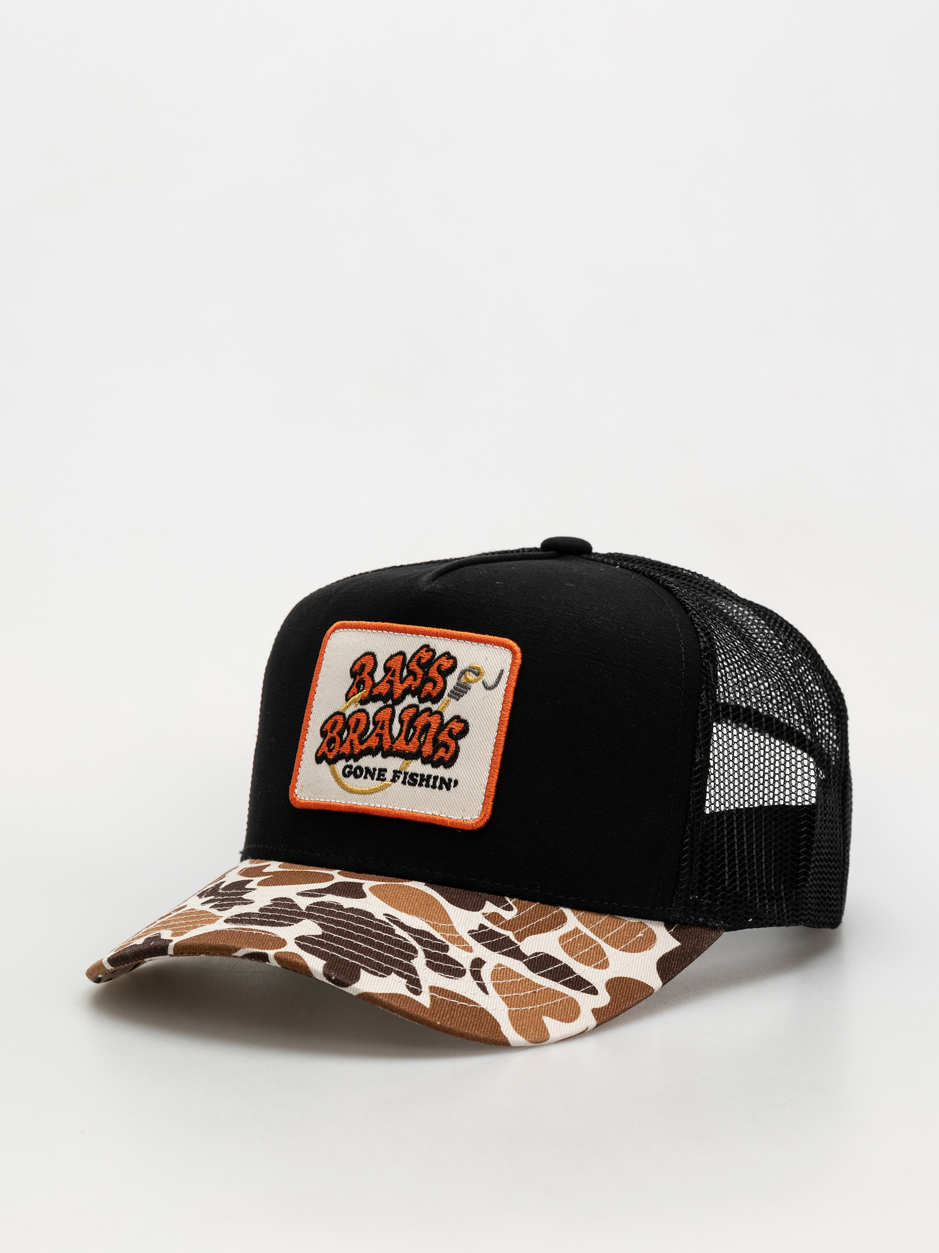 Кепка Brixton Bass Brains Gf Mp Trucker (camo/black)