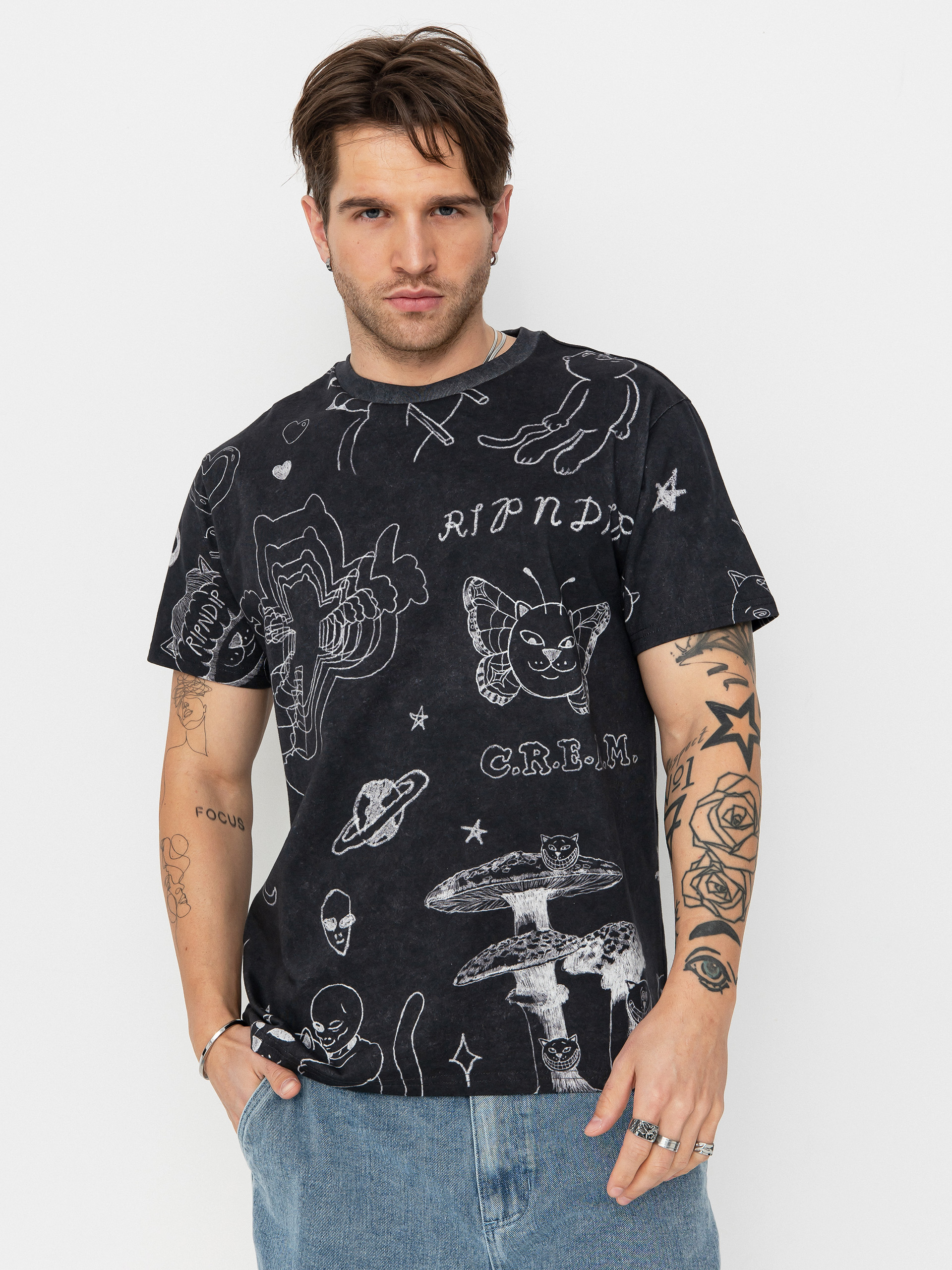 Футболка RipNDip Nermal Domination (black wash)