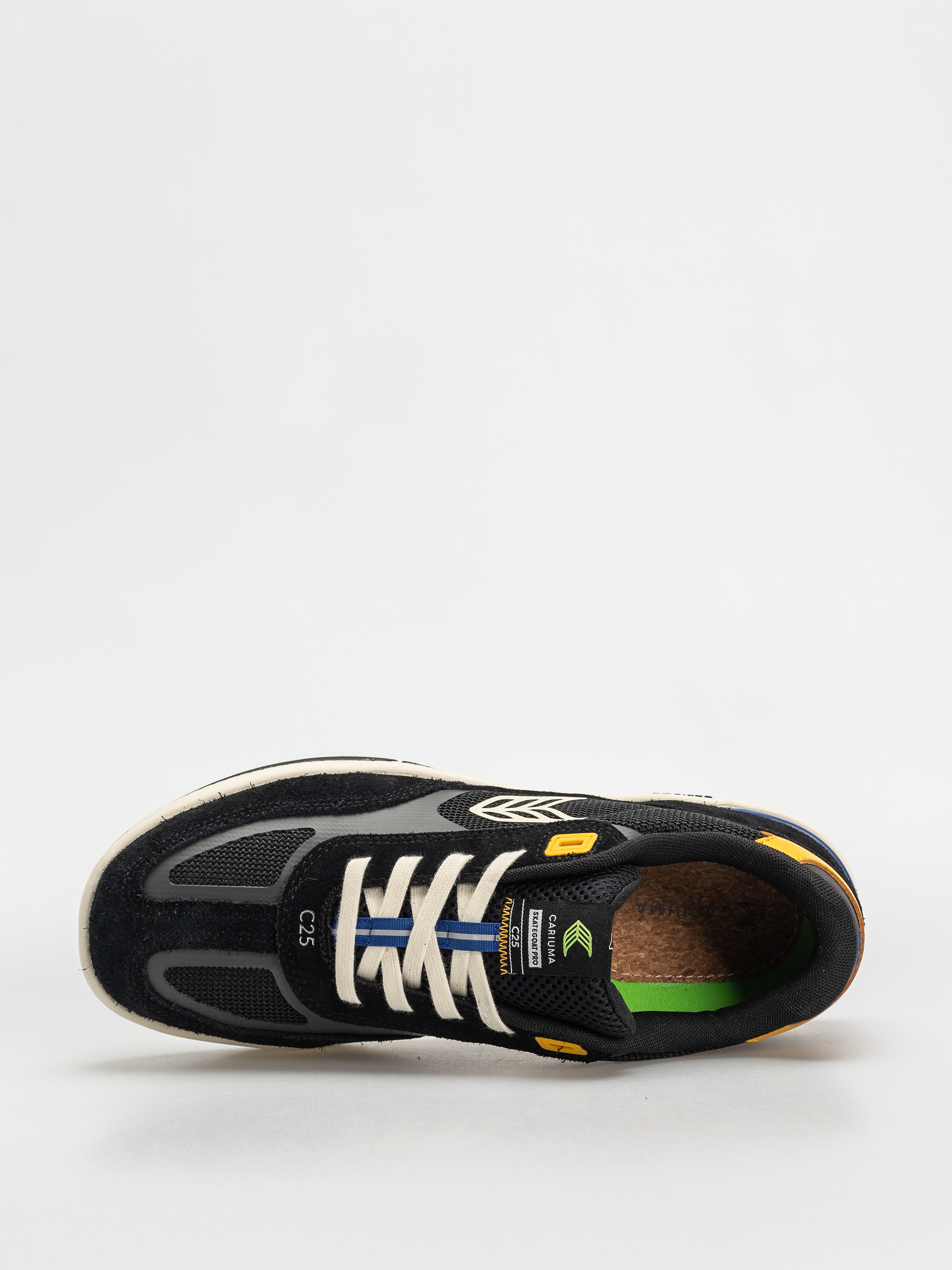 Взуття Cariuma Skategoat C25 Pro (black suede and mesh ivory logo yellow)
