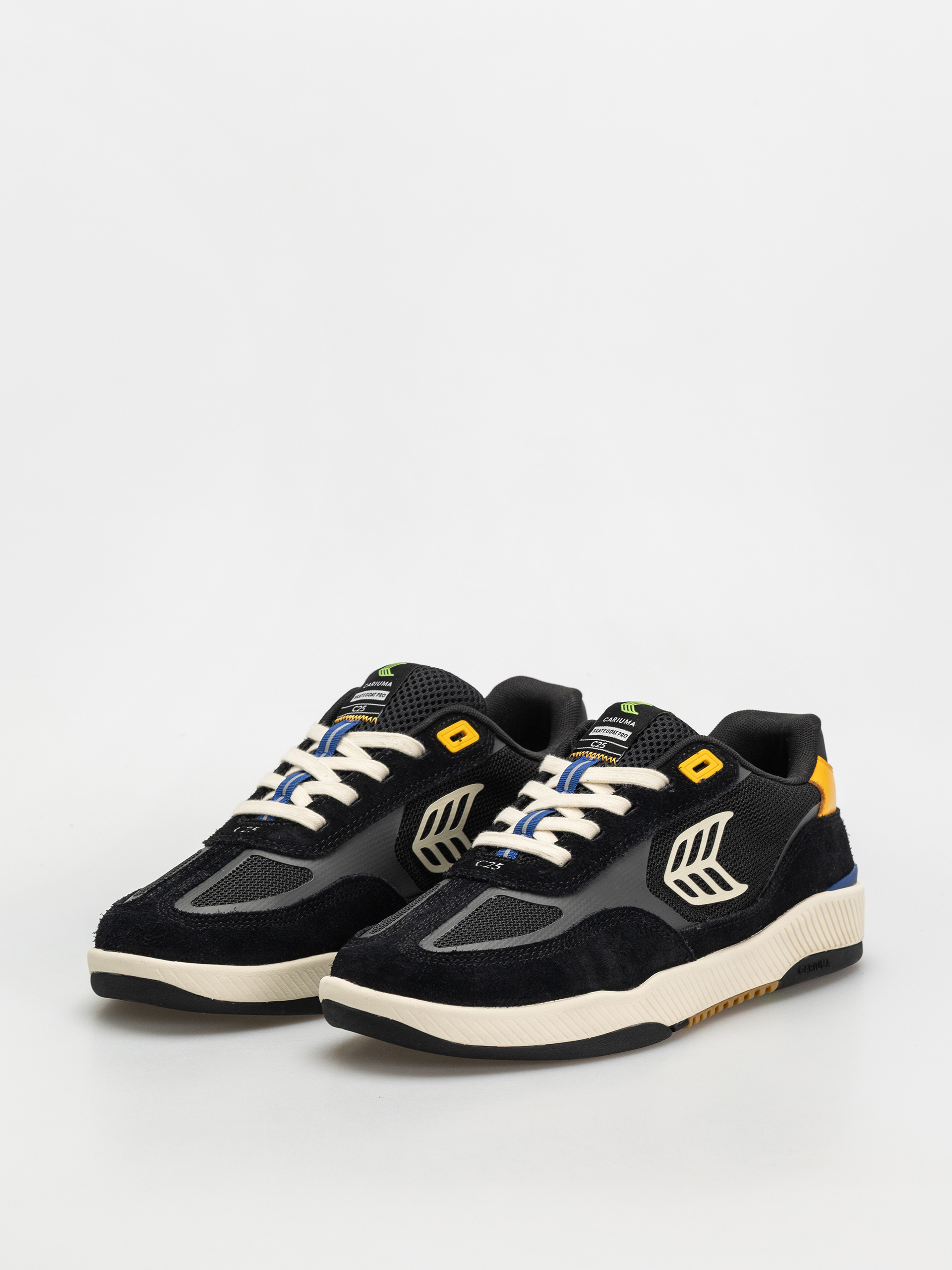 Взуття Cariuma Skategoat C25 Pro (black suede and mesh ivory logo yellow)