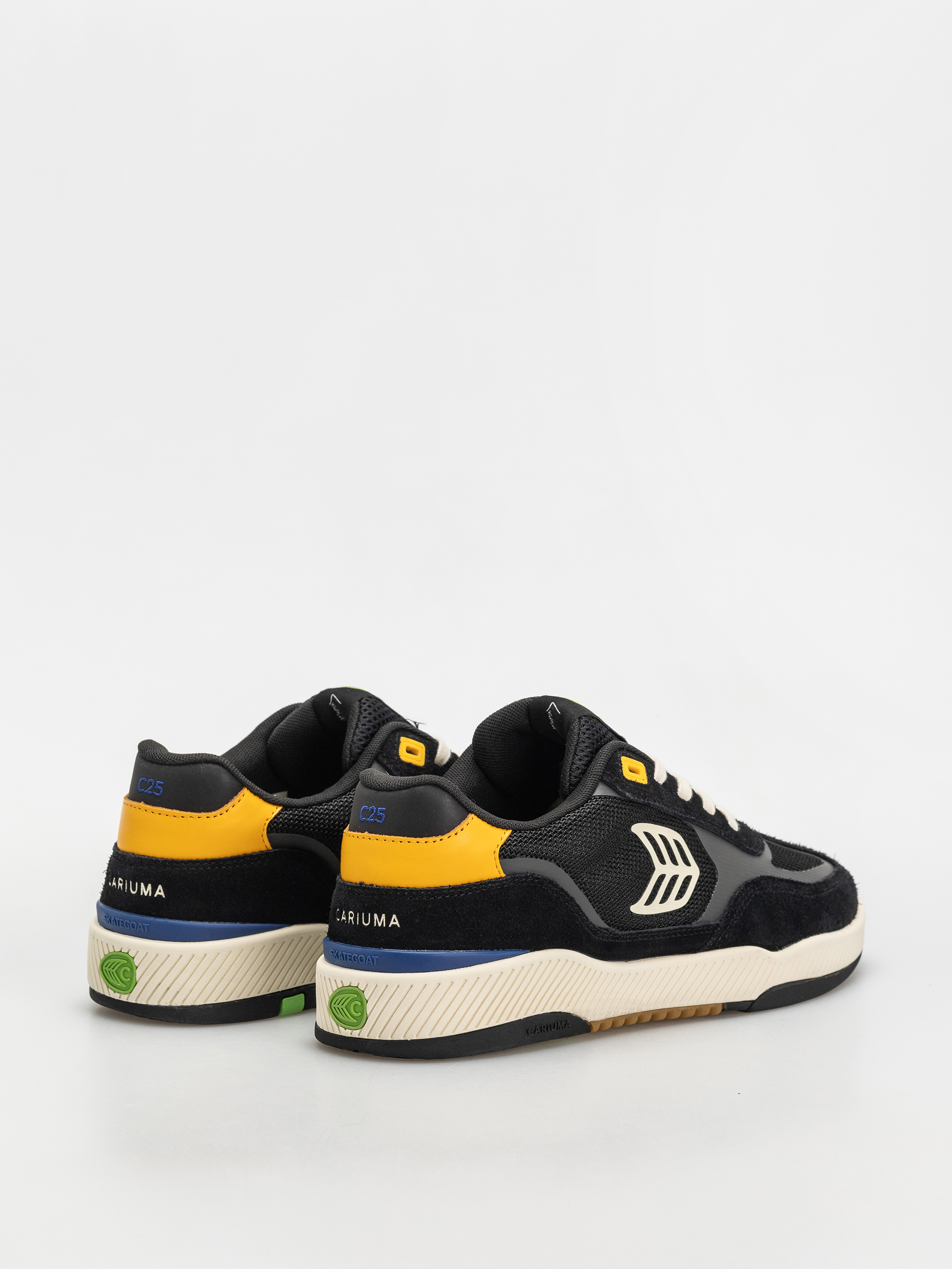 Взуття Cariuma Skategoat C25 Pro (black suede and mesh ivory logo yellow)