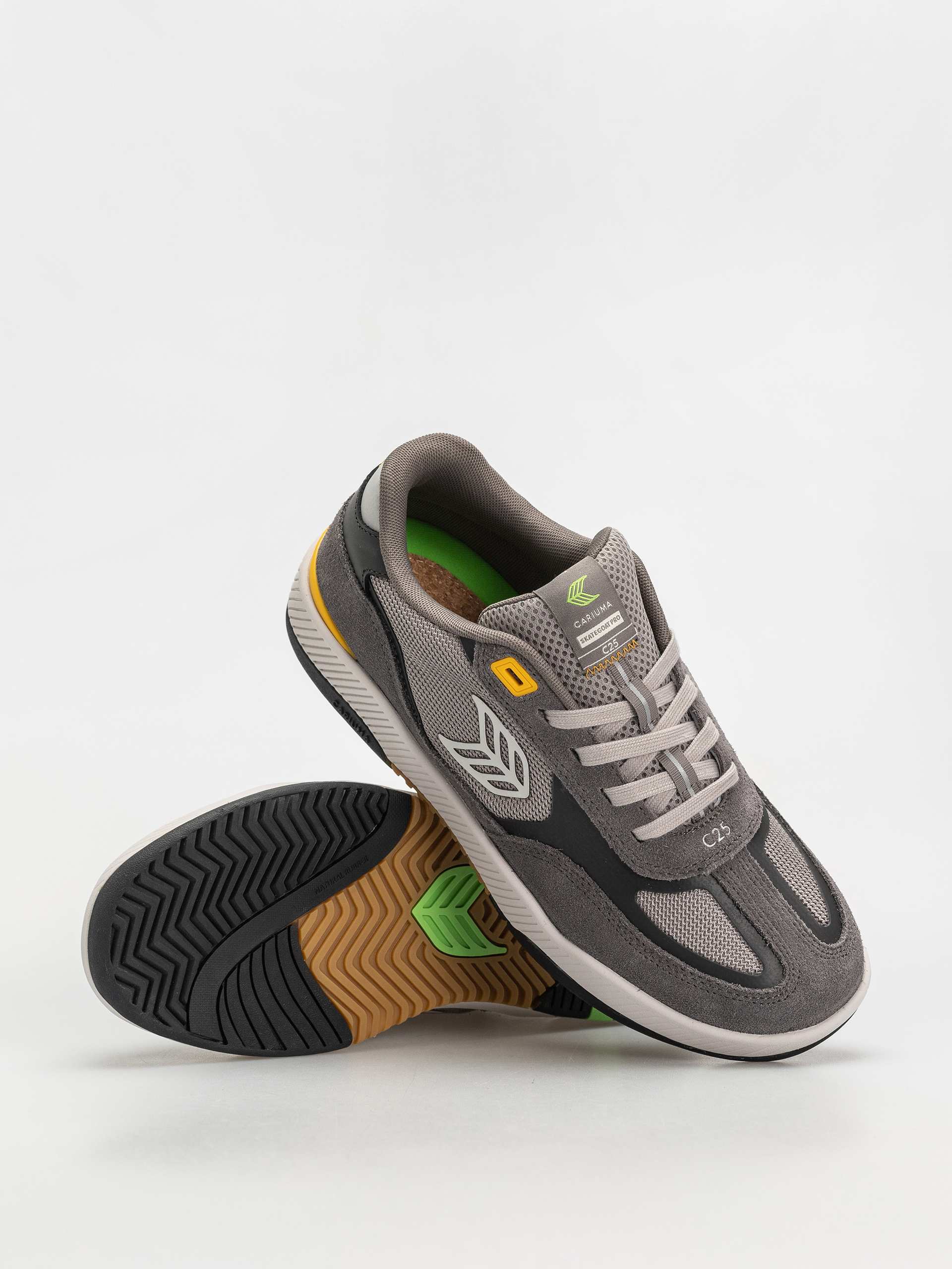 Взуття Cariuma Skategoat C25 Pro (charcoal grey suede light grey mesh ice logo yellow)