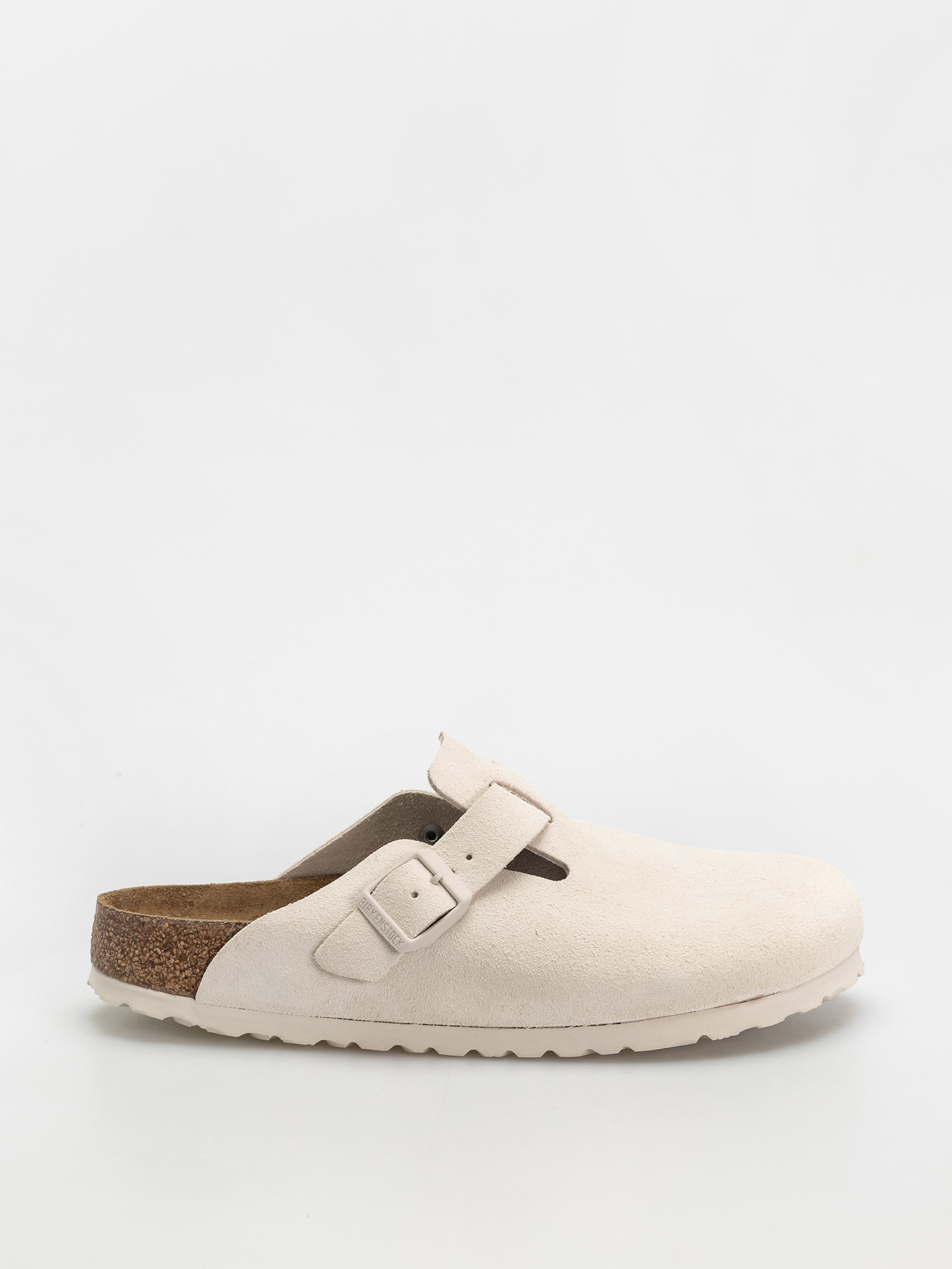Шльопанці Birkenstock Boston Suede Leather Narrow Wmn (antique white)