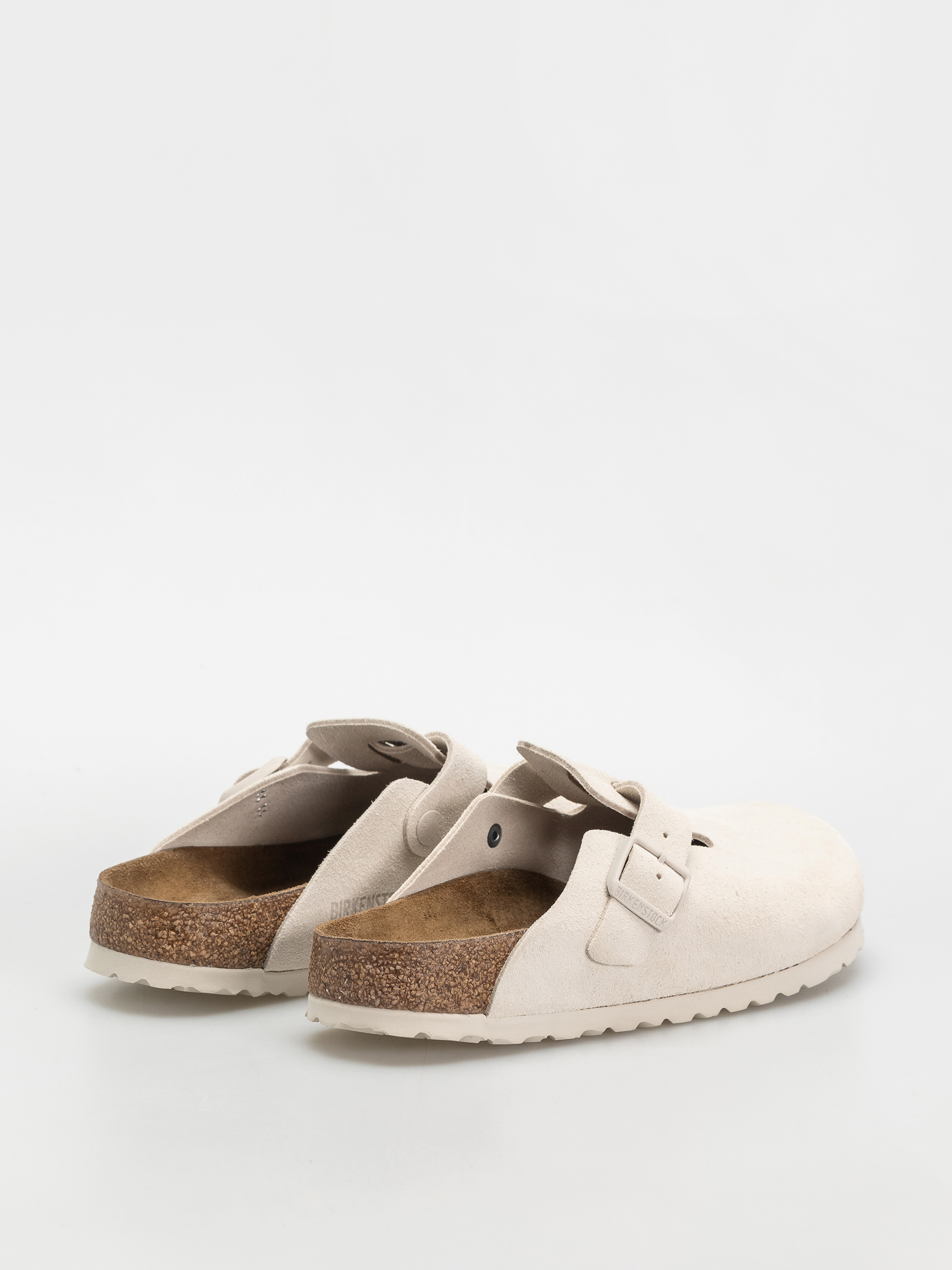Шльопанці Birkenstock Boston Suede Leather Narrow Wmn (antique white)