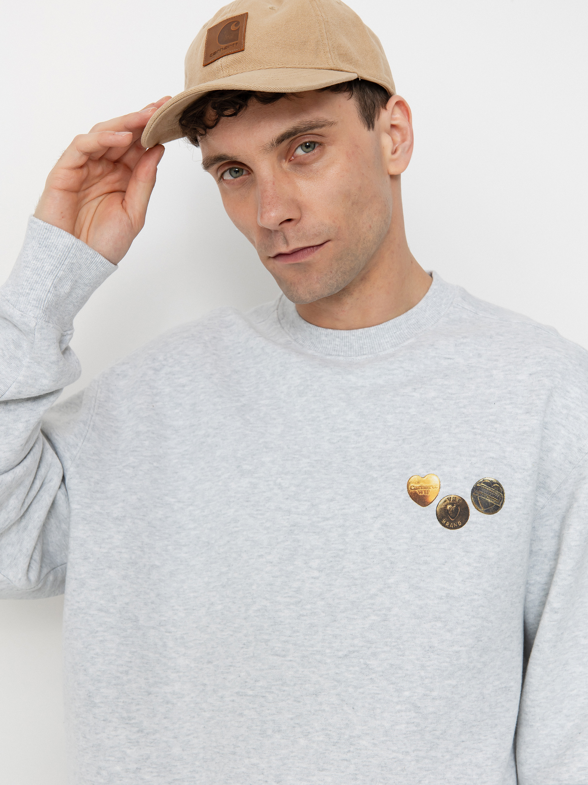 Світшот Carhartt WIP Button (ash heather)