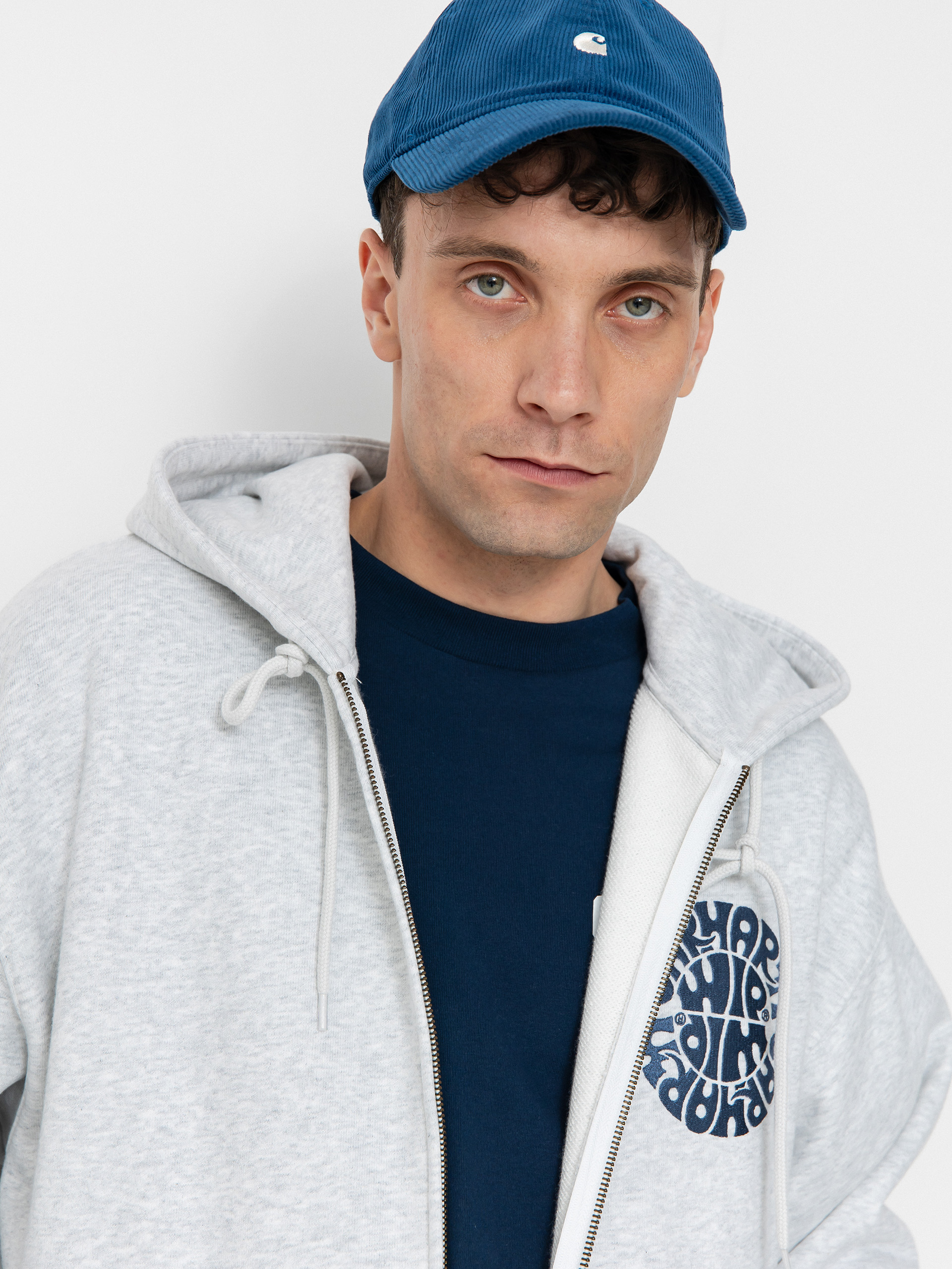 Худі Carhartt WIP Jazzy ZHD (ash heather/blue iris)