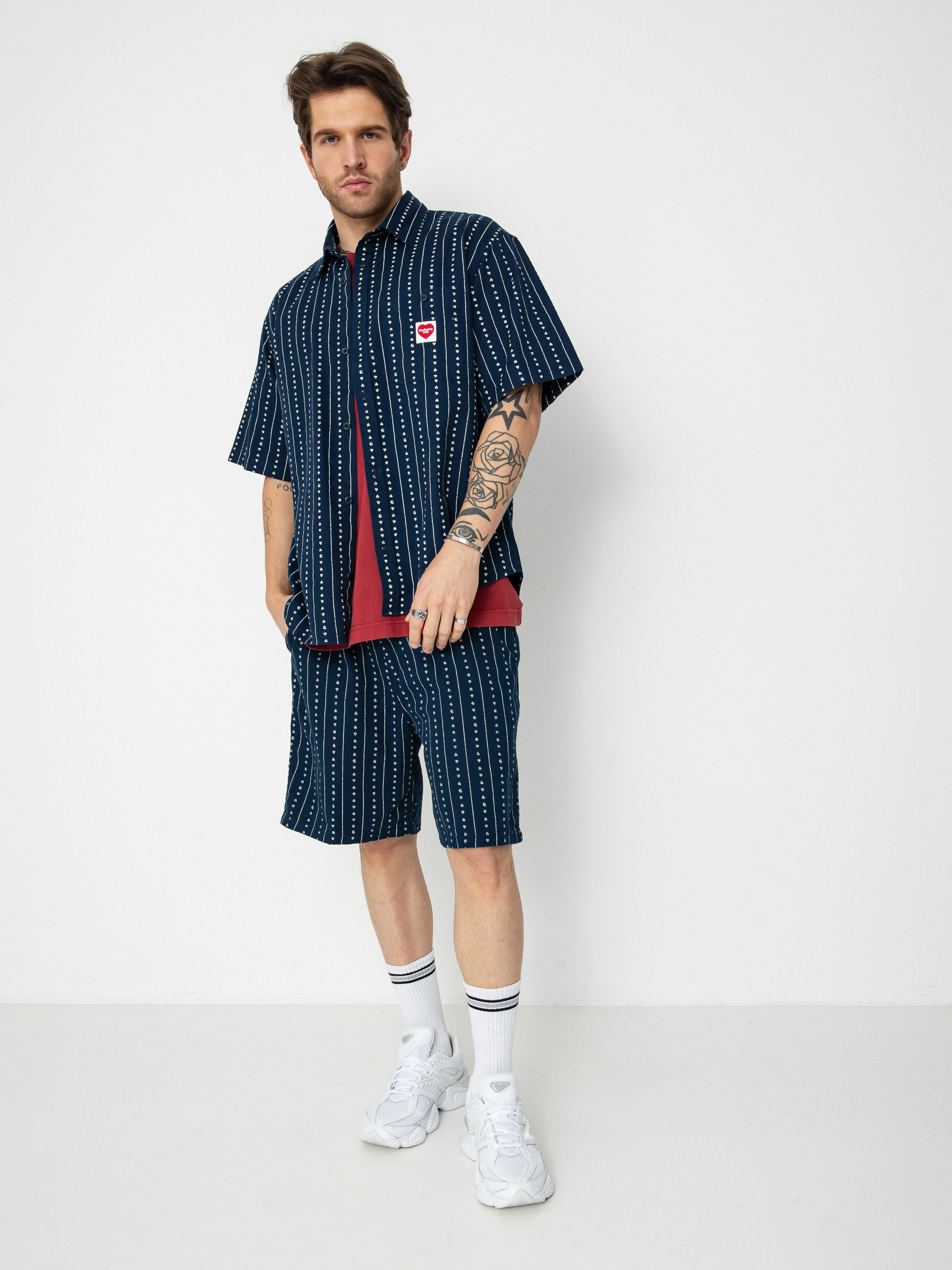 u0421u043eu0440u043eu0447u043au0430 Carhartt WIP Drewe (heart c pinstripe/ink/natural)